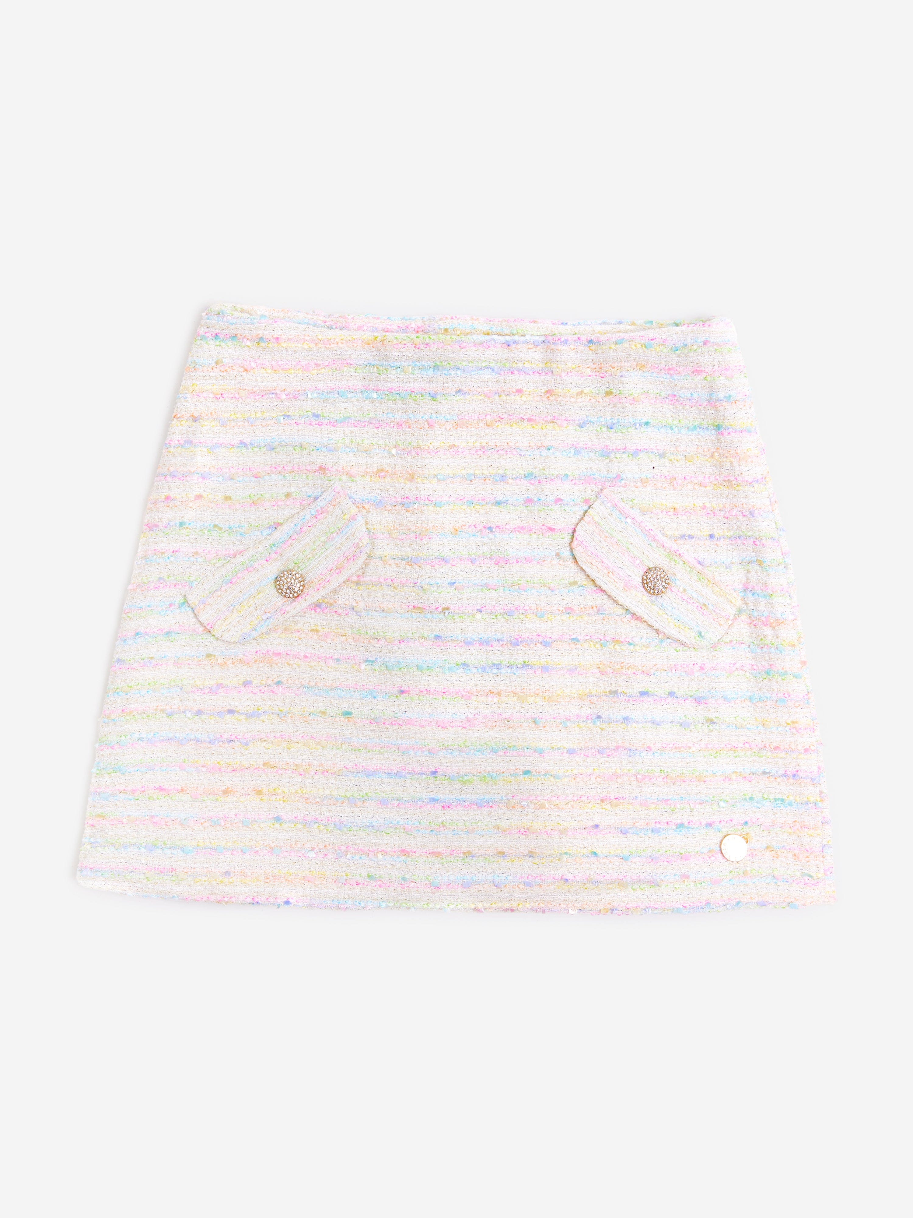 BCBG Girls Tweed Pencil Skirt in Blue Cheap Geniue Stockist