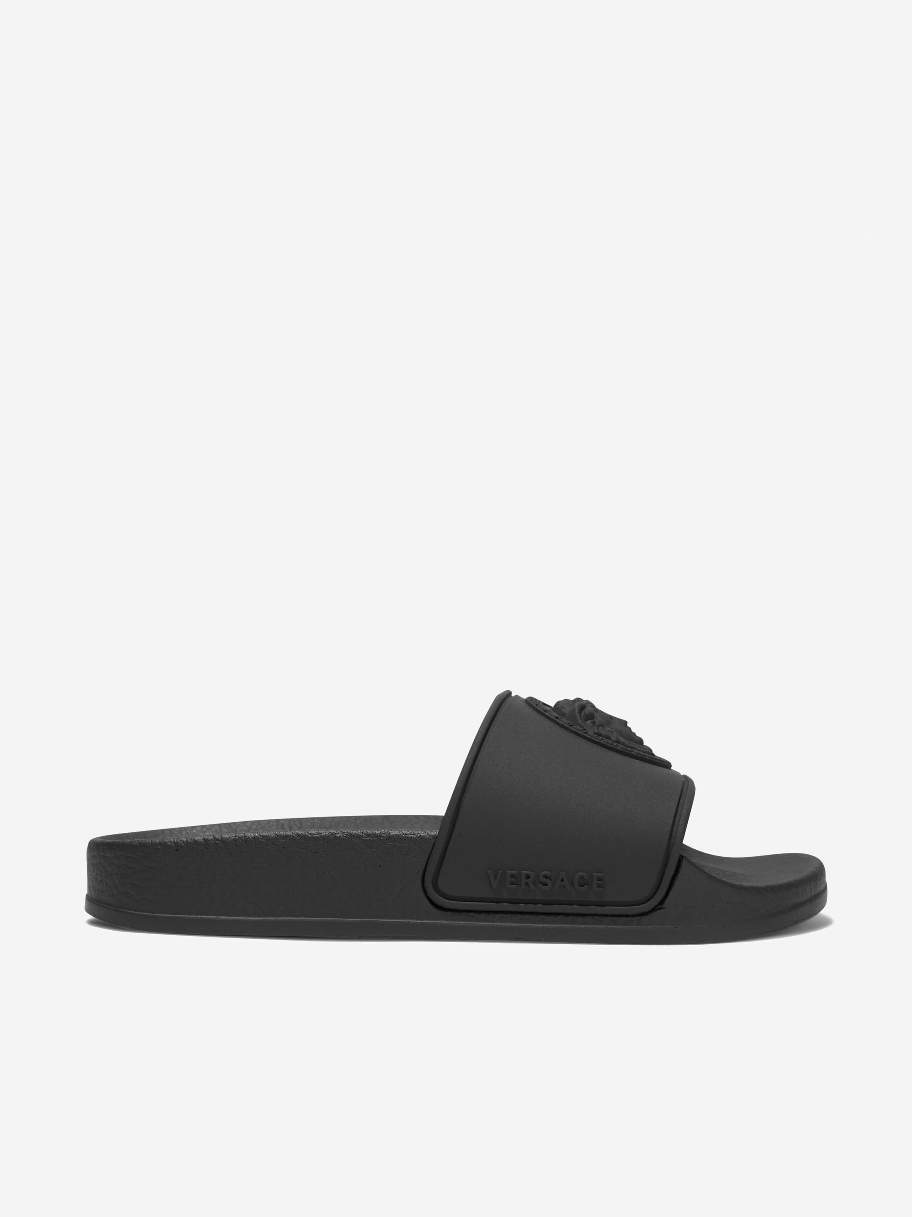 Versace Kids Medusa Logo Sliders in Black Clearance Get Authentic