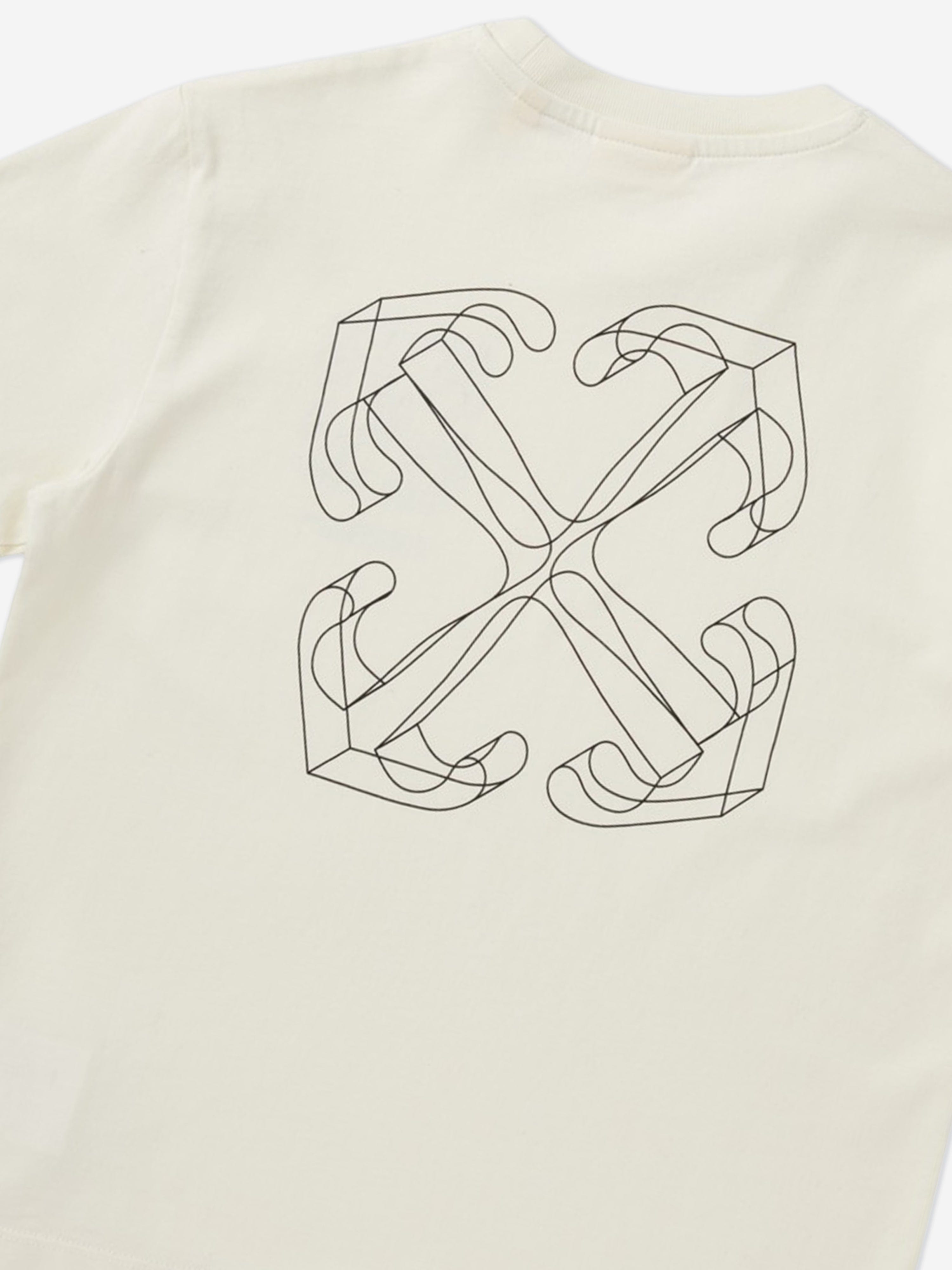 Off-White Kids Arrow 3D T-Shirt in White Free Shipping Big Discount