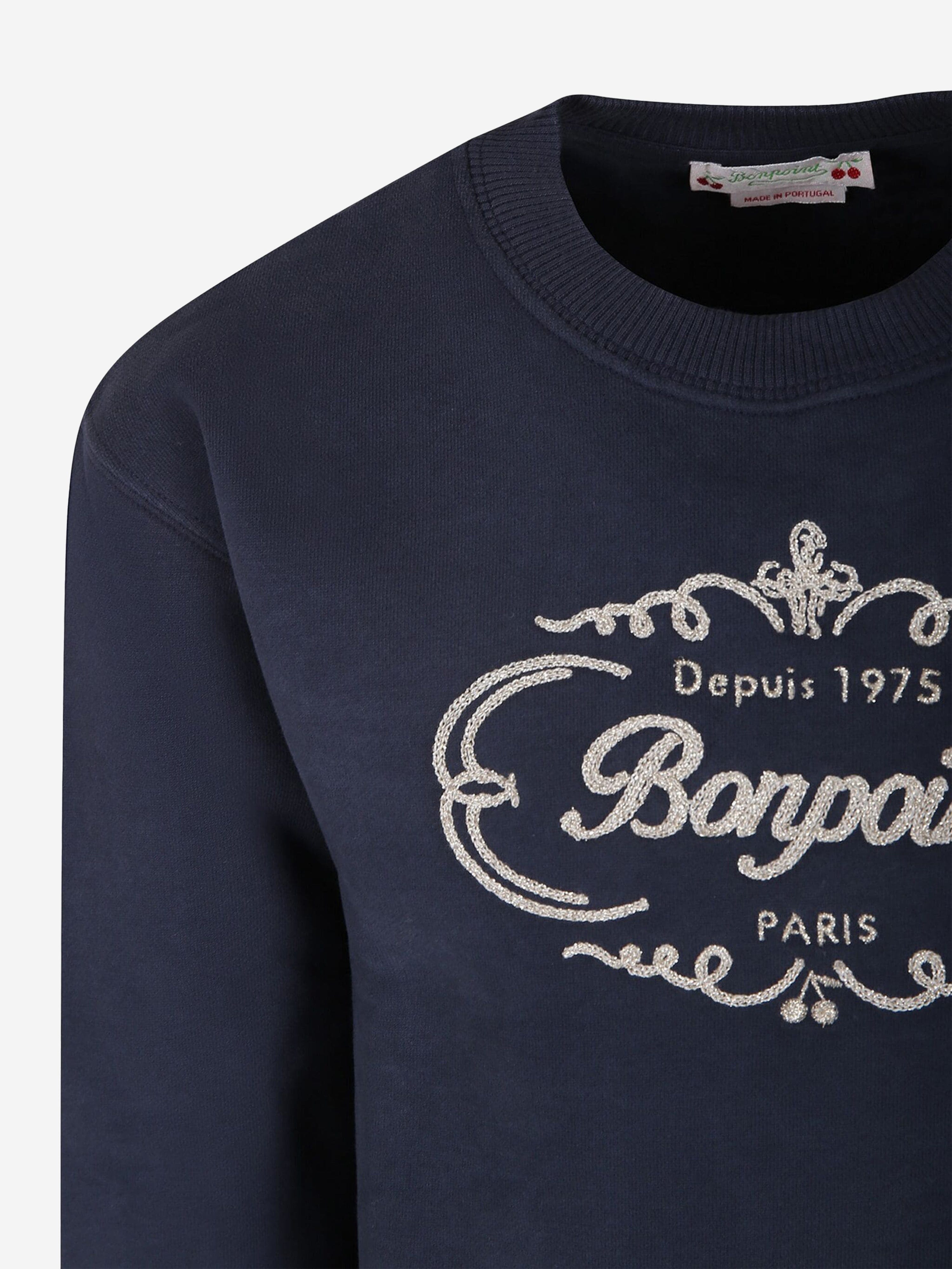 Bonpoint Girls Tayla Sweatshirt in Navy Buy Cheap 2025 Newest