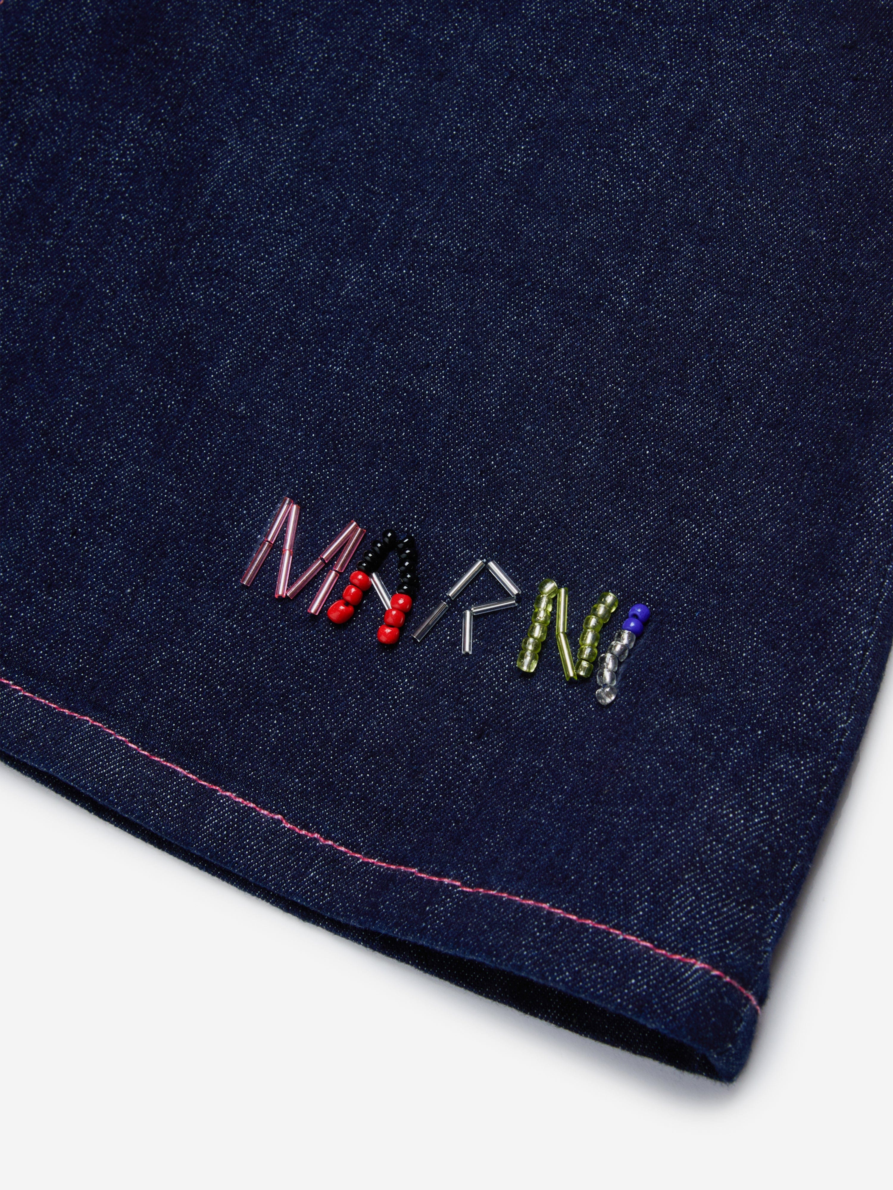 MARNI Girls Zip Up Denim Skirt in Blue Sale Best Wholesale
