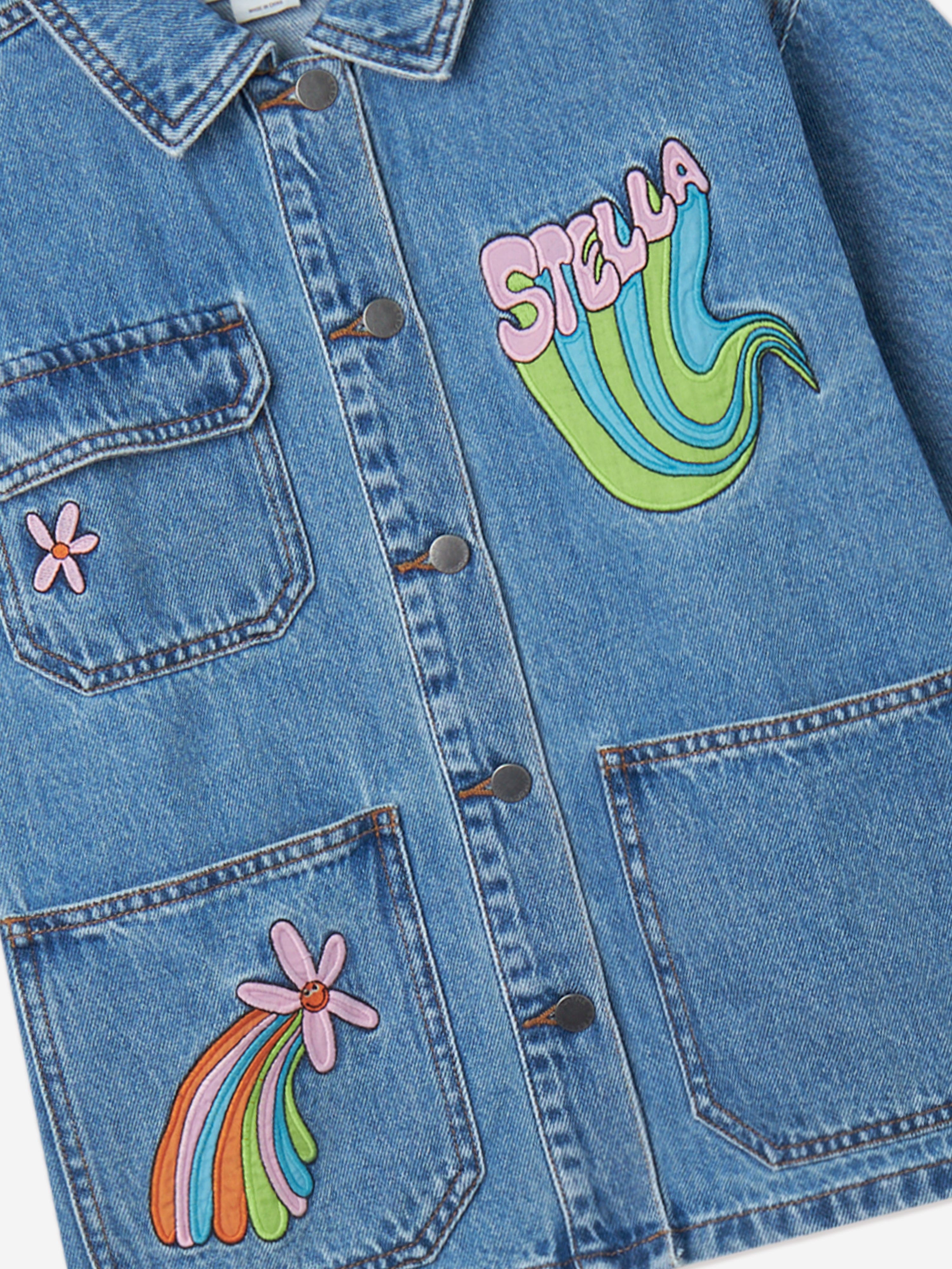 Stella McCartney Girls Denim Jacket in Blue Clearance 100% Original