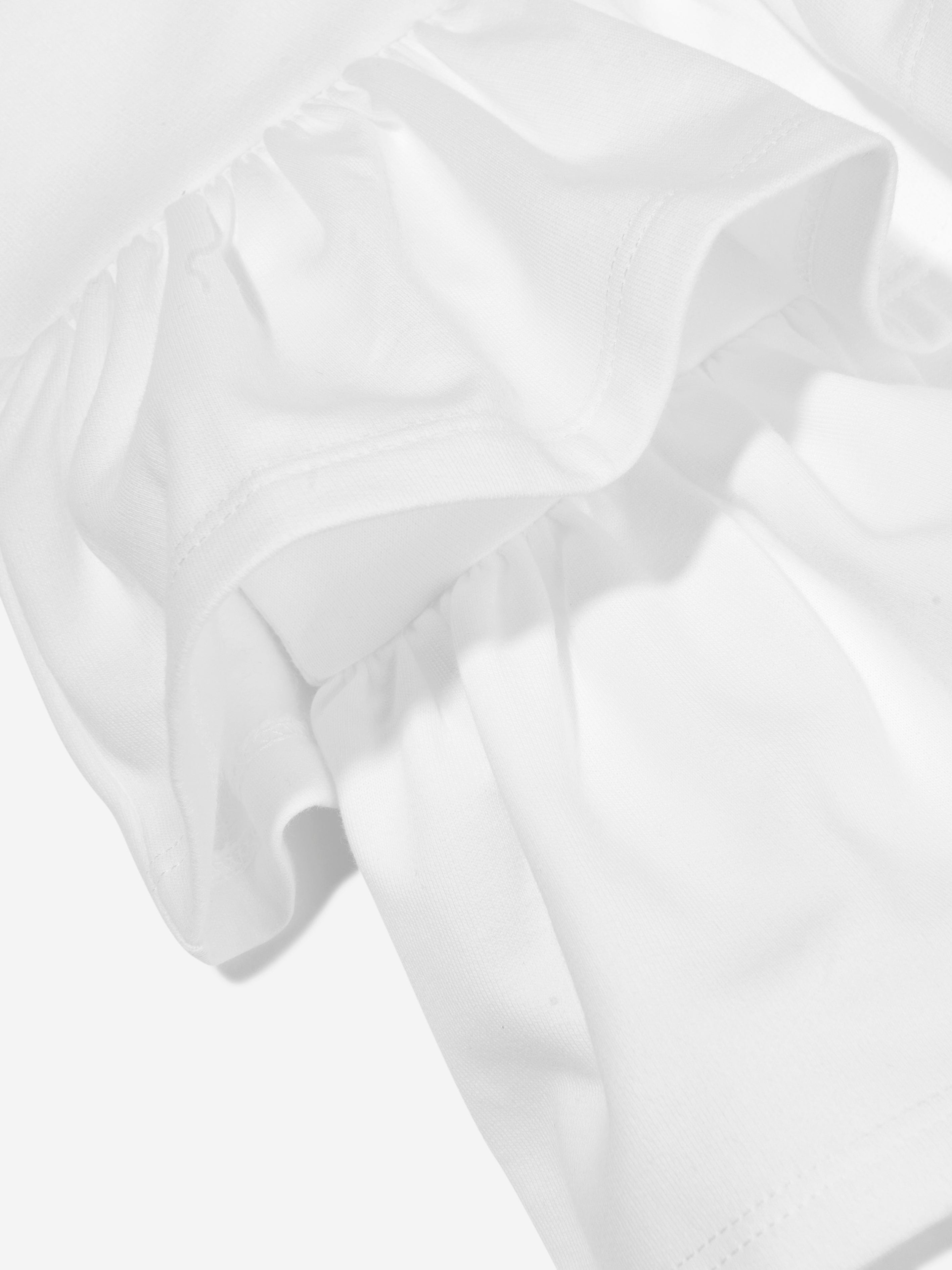 Moschino Girls Ruffle Skirt in White Free Shipping Inexpensive
