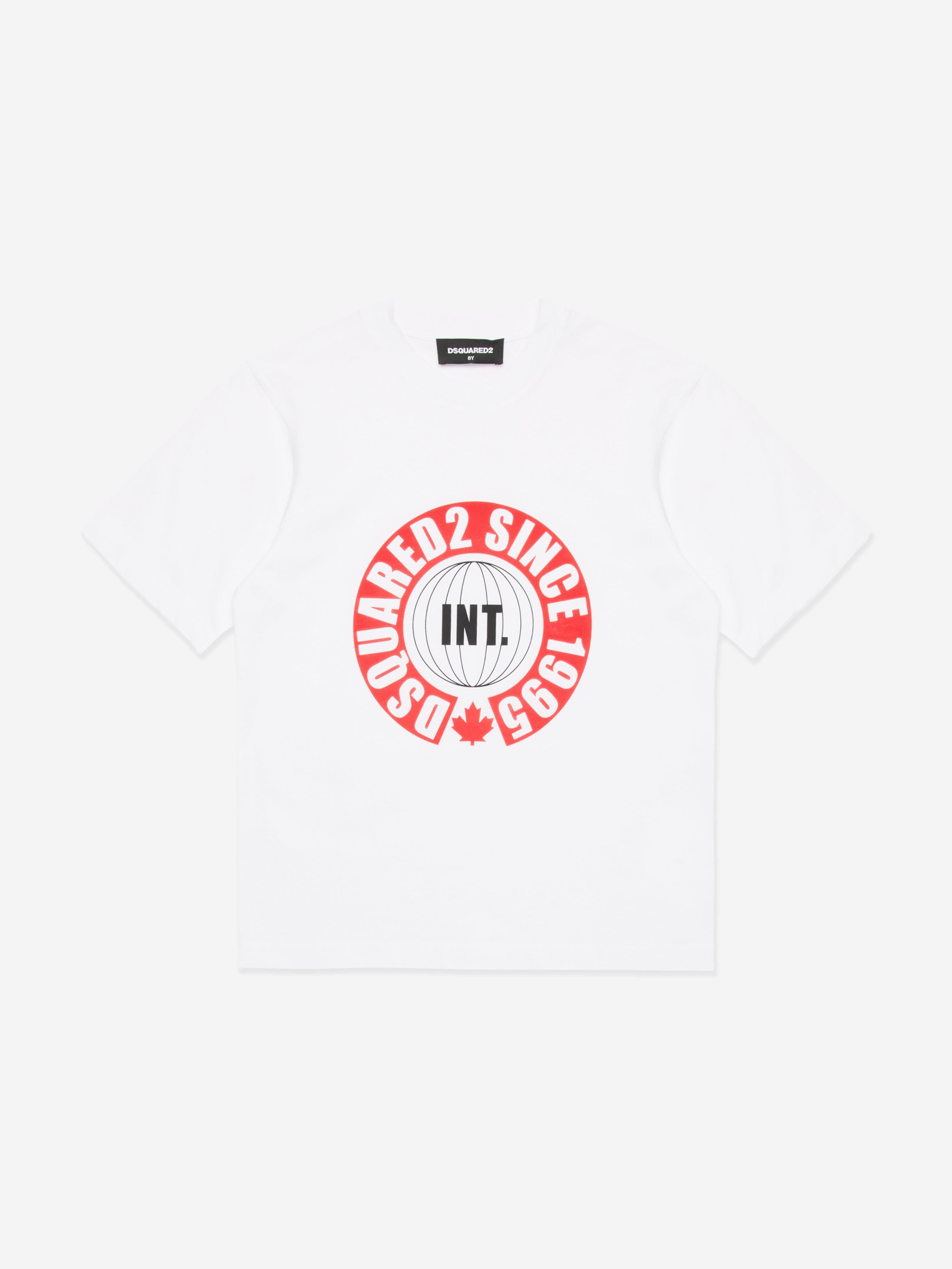 Dsquared2 Kids Slouch Fit Logo T-Shirt in White Cheap Pice Low Shipping Fee
