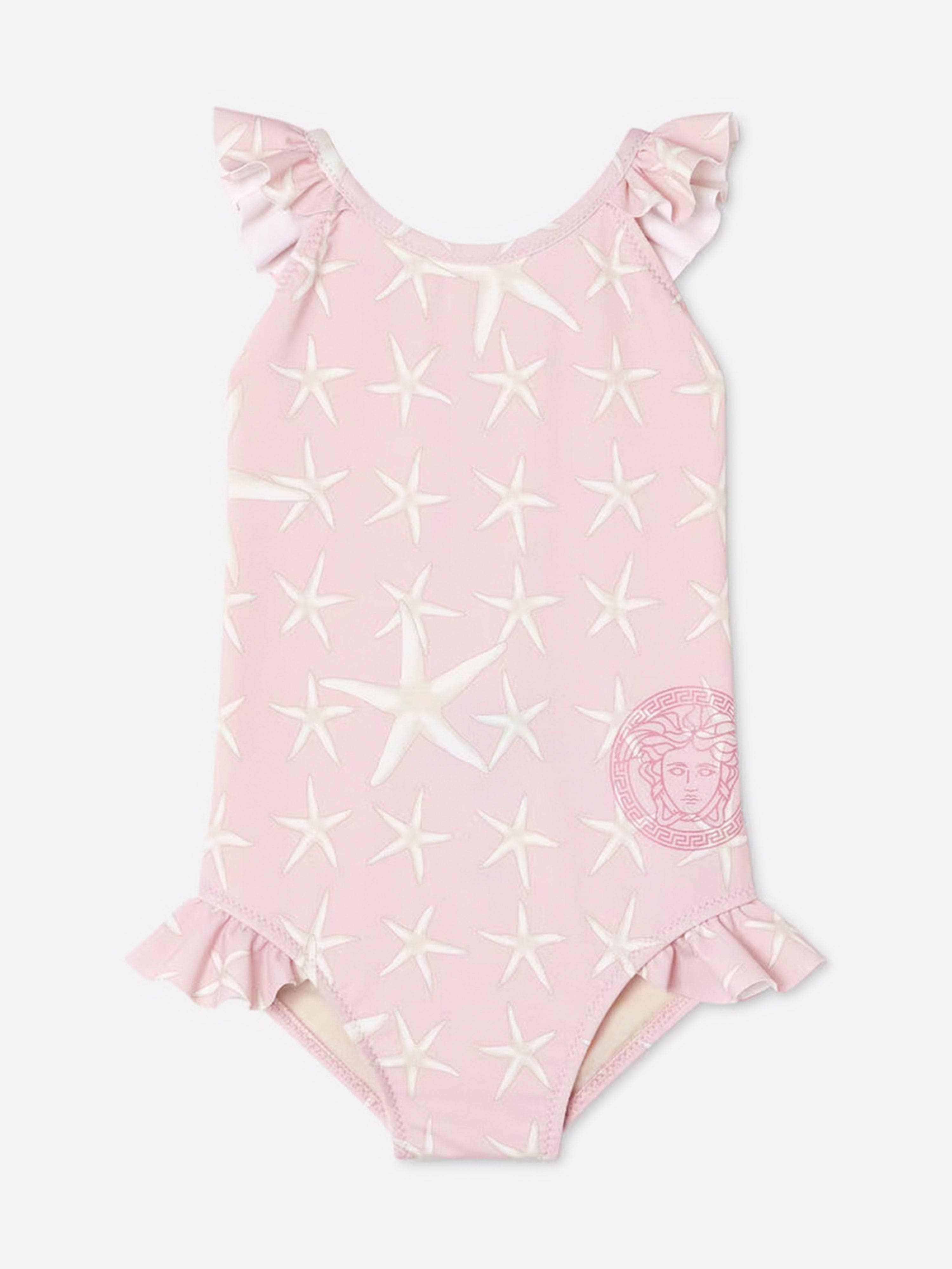 Versace Baby Girls Starfish Swimsuit in Pink Clearance Factory Outlet