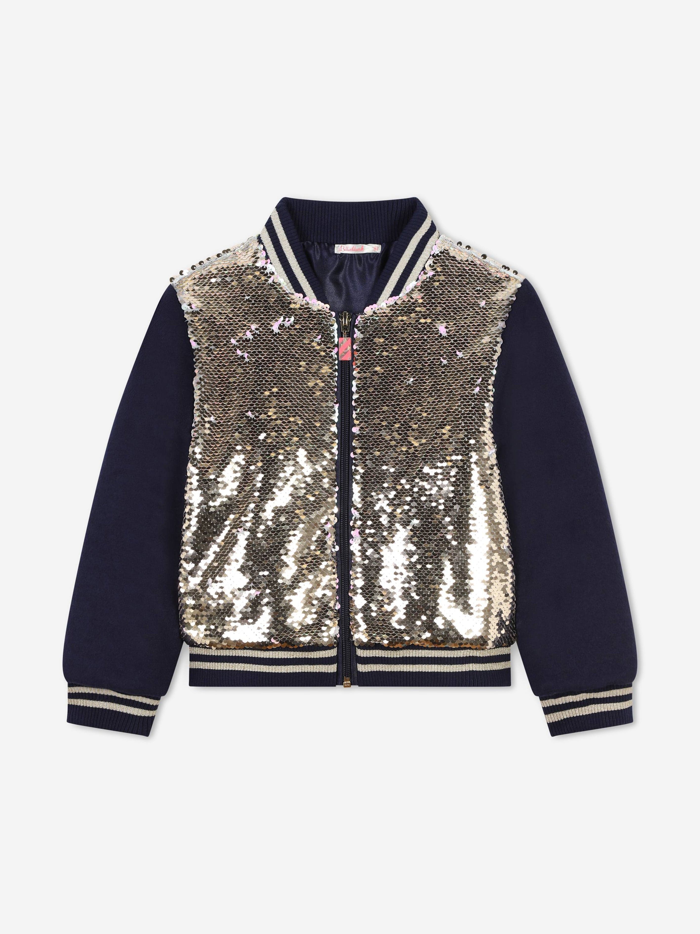 Billieblush Girls Sequin Jacket in Gold Free Shipping Best Pices