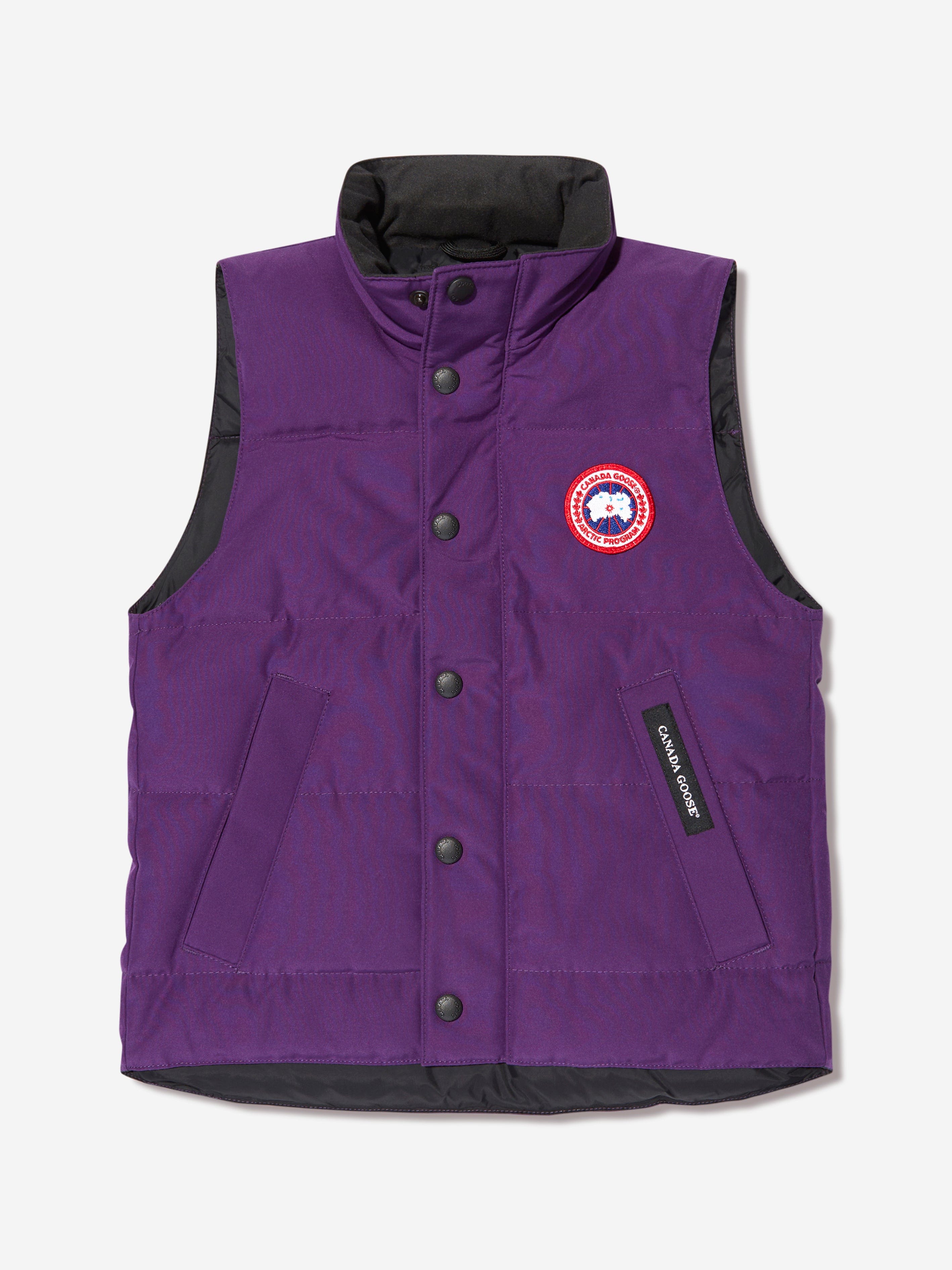 Canada Goose Kids Down Padded Vanier Vest in Purple Sale Browse