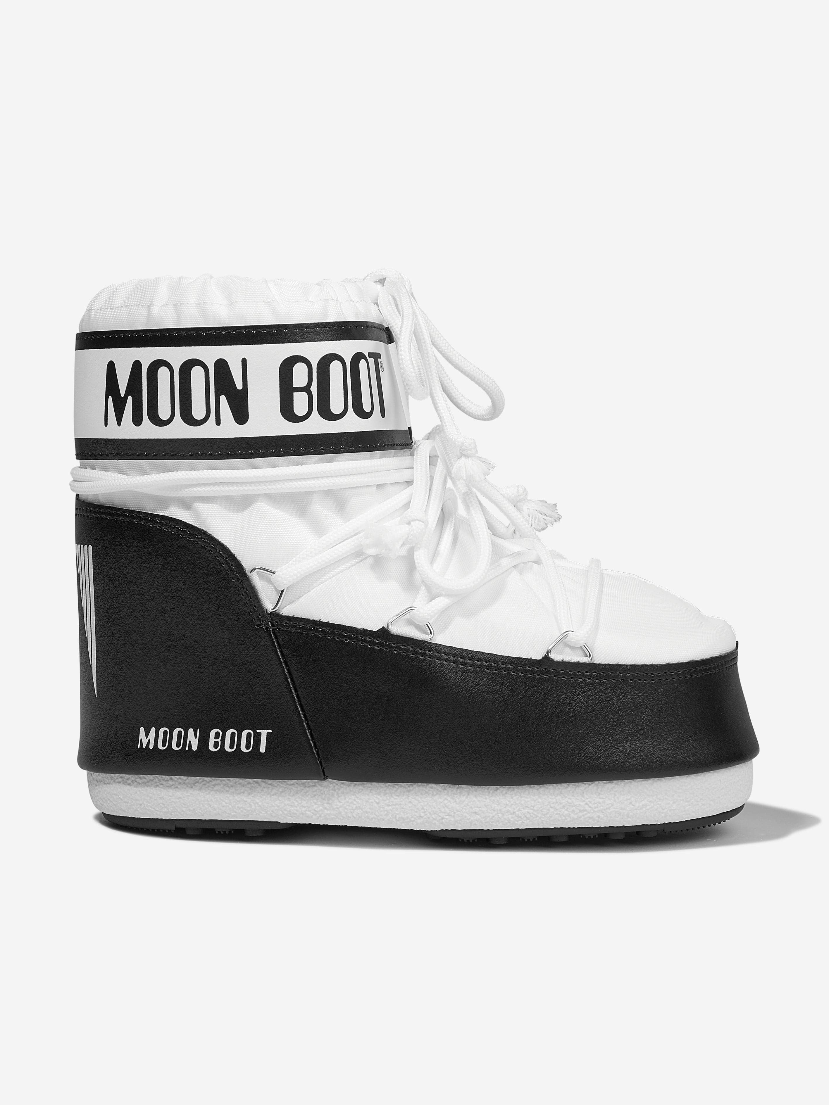 Moon Boot Kids Icon Low Nylon Snow Boots in White Sale Official