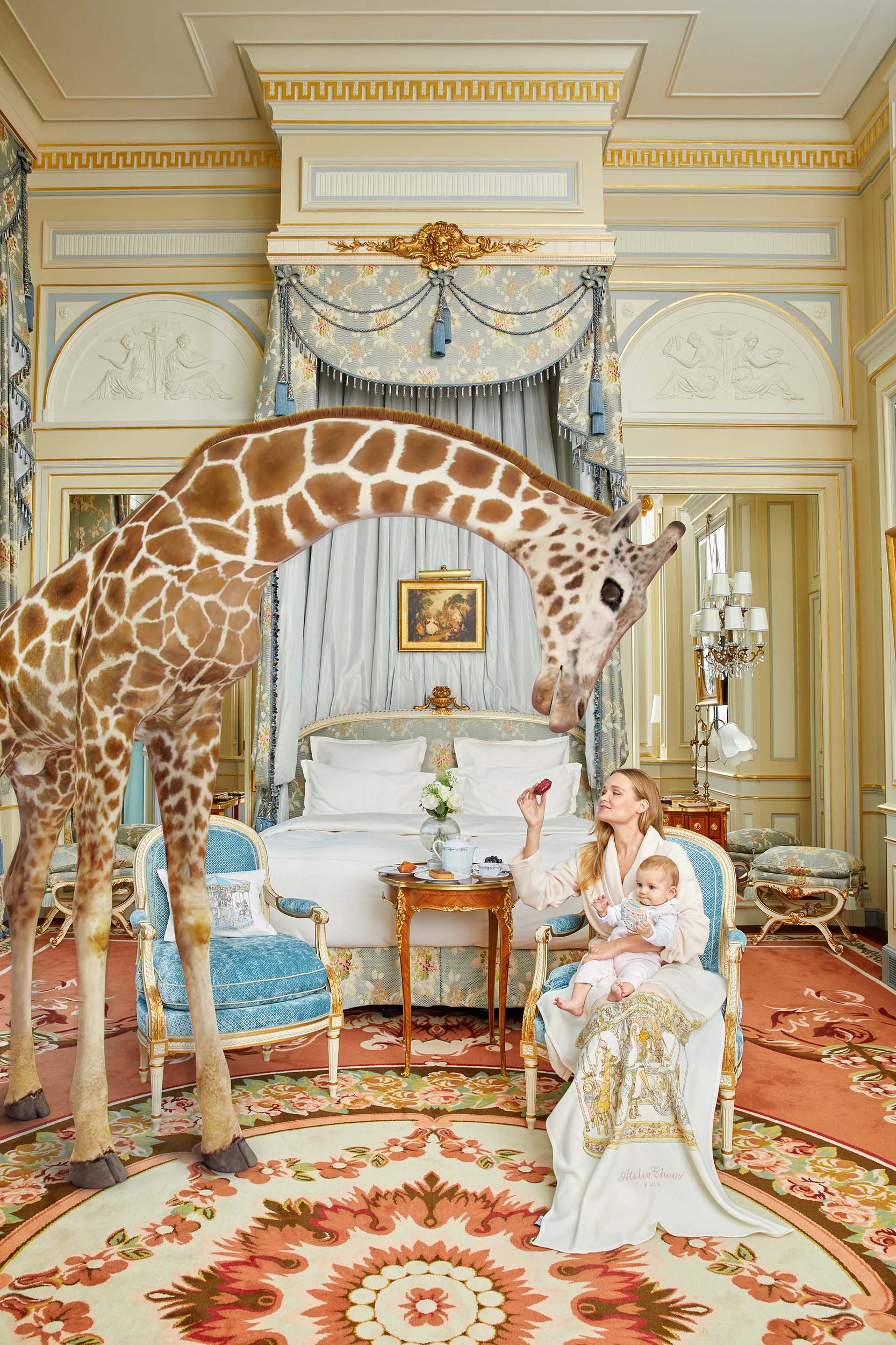Atelier Choux Baby Girls Carousel Cashmere Blanket Cheap Pictures