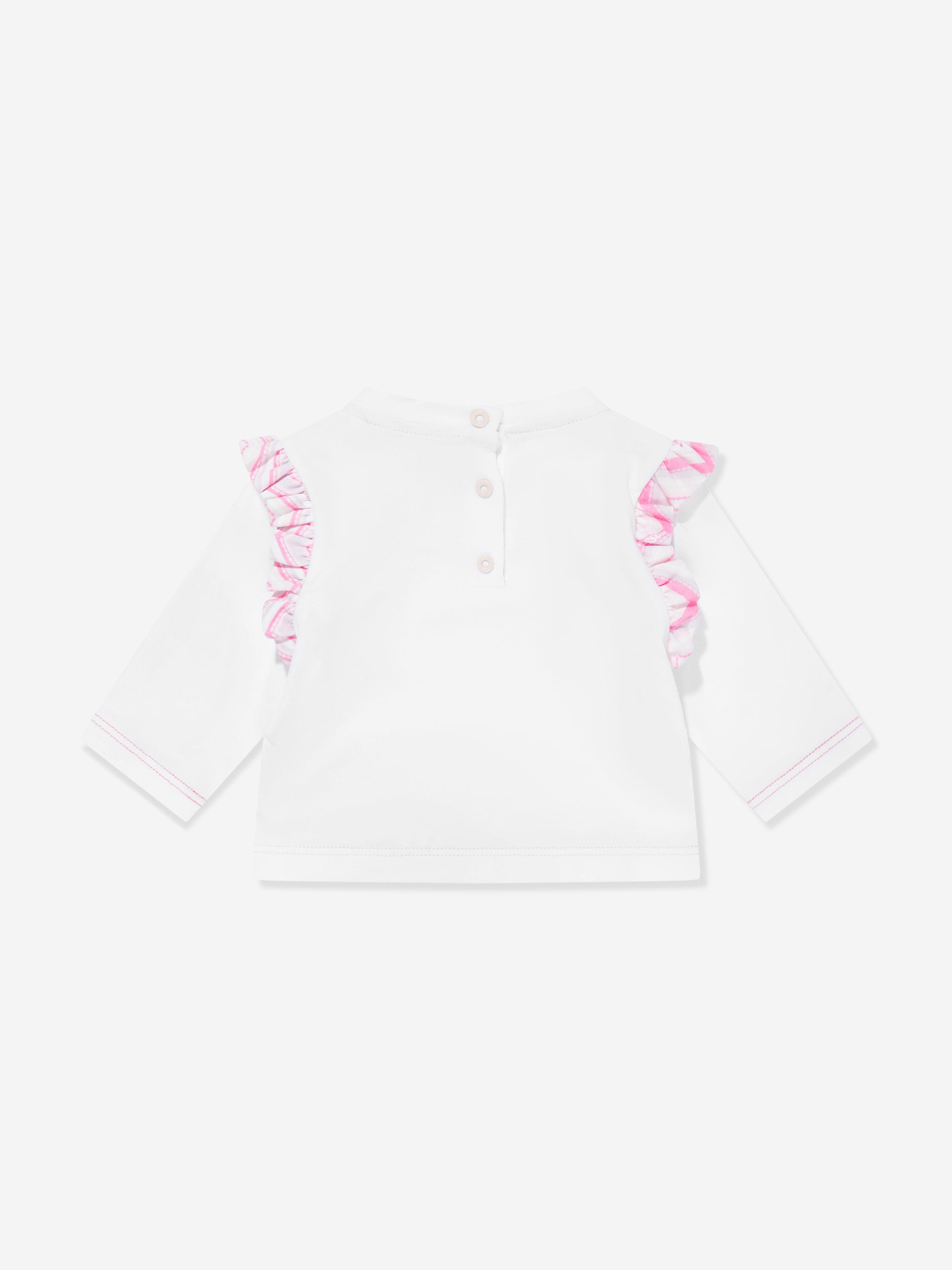 Missoni Baby Girls Long Sleeve Logo T-Shirt in White Great Deals Cheap Pice