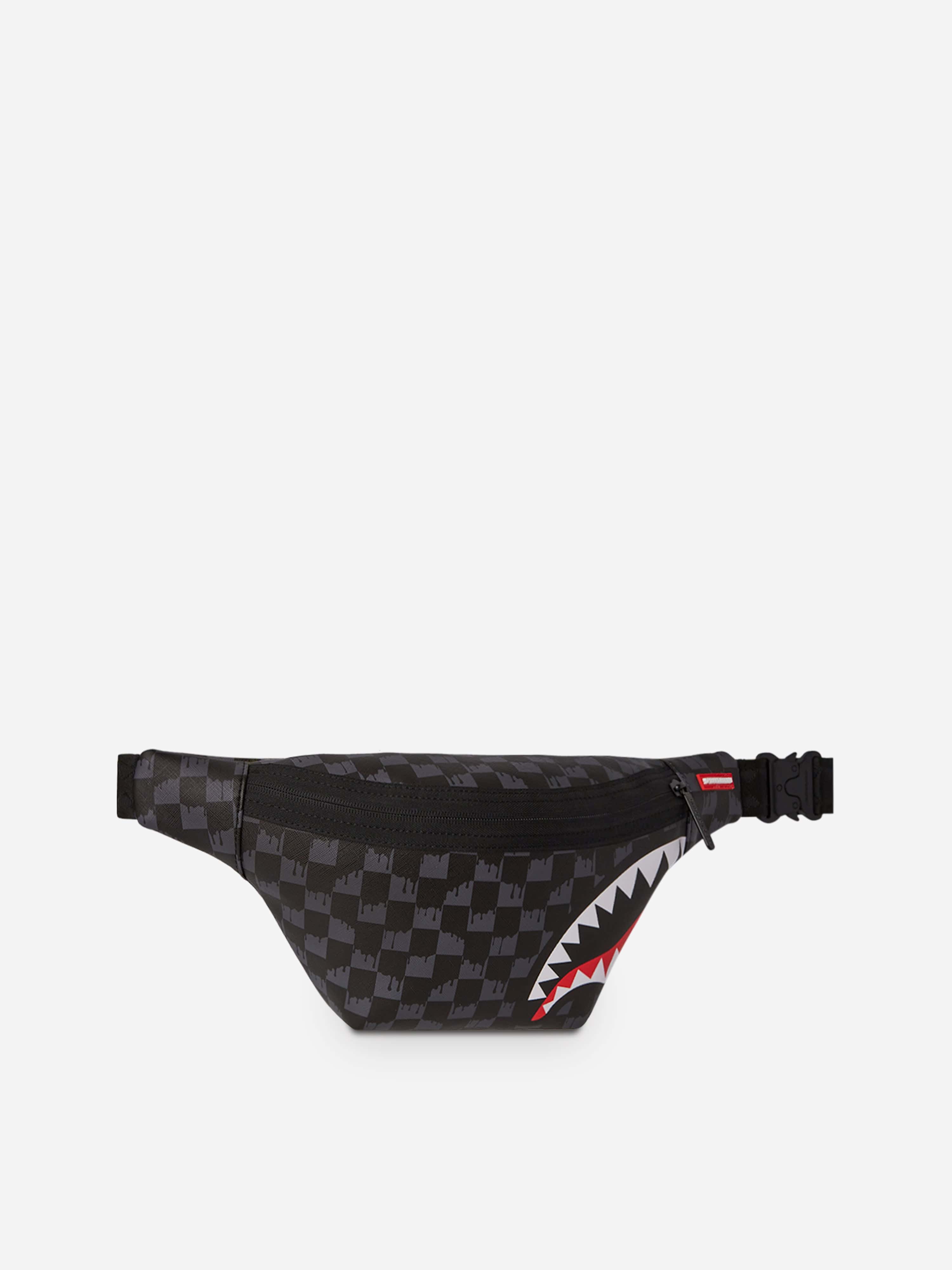 Sprayground Kids Drip Check Shark Belt Bag in Black (23cm) Outlet Locations