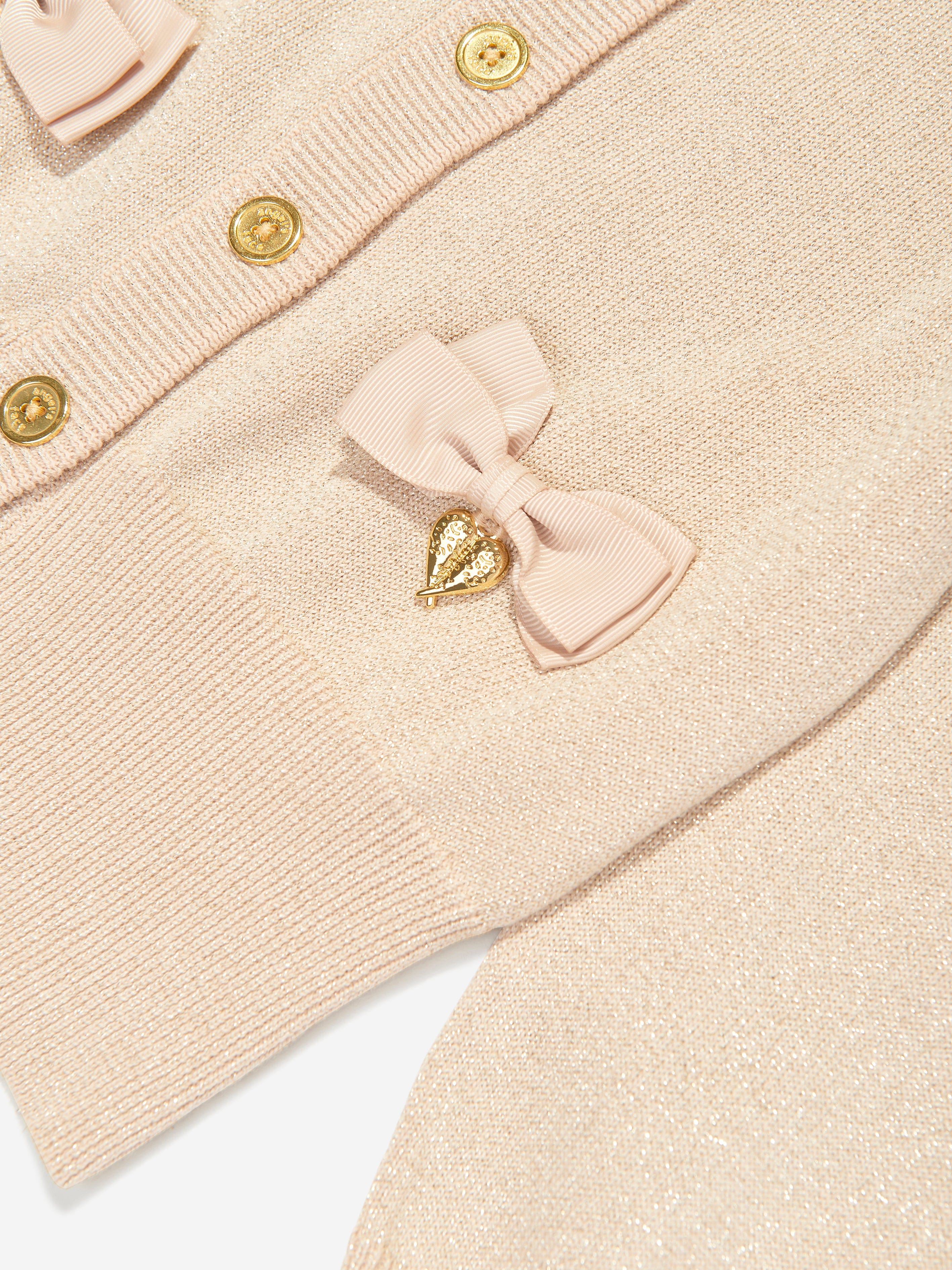 Angels Face Girls Nicolette Metallic Cardigan in Beige Buy Cheap Official Site
