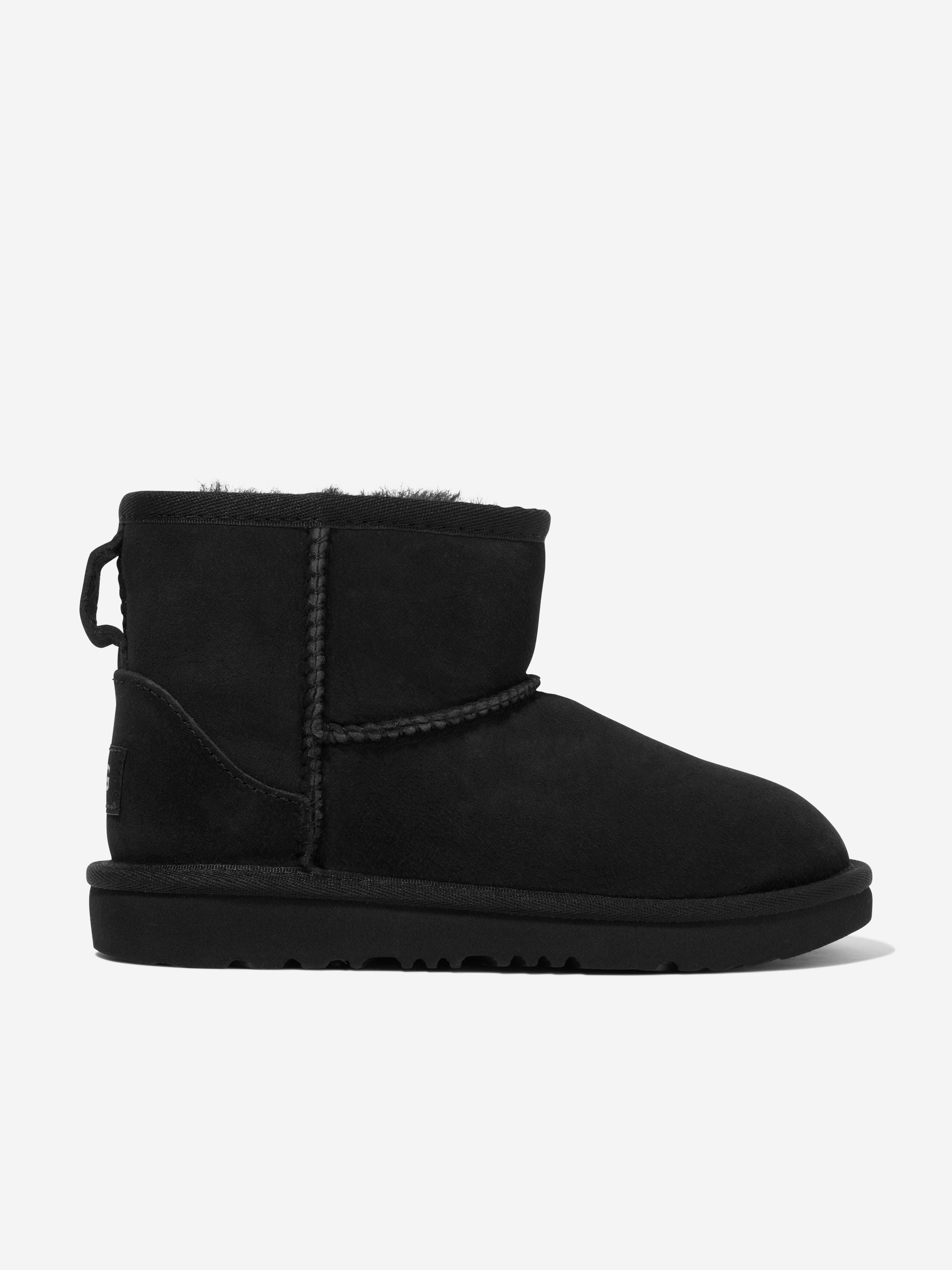 UGG Kids Classic Mini II Boots in Black Sale Top Quality