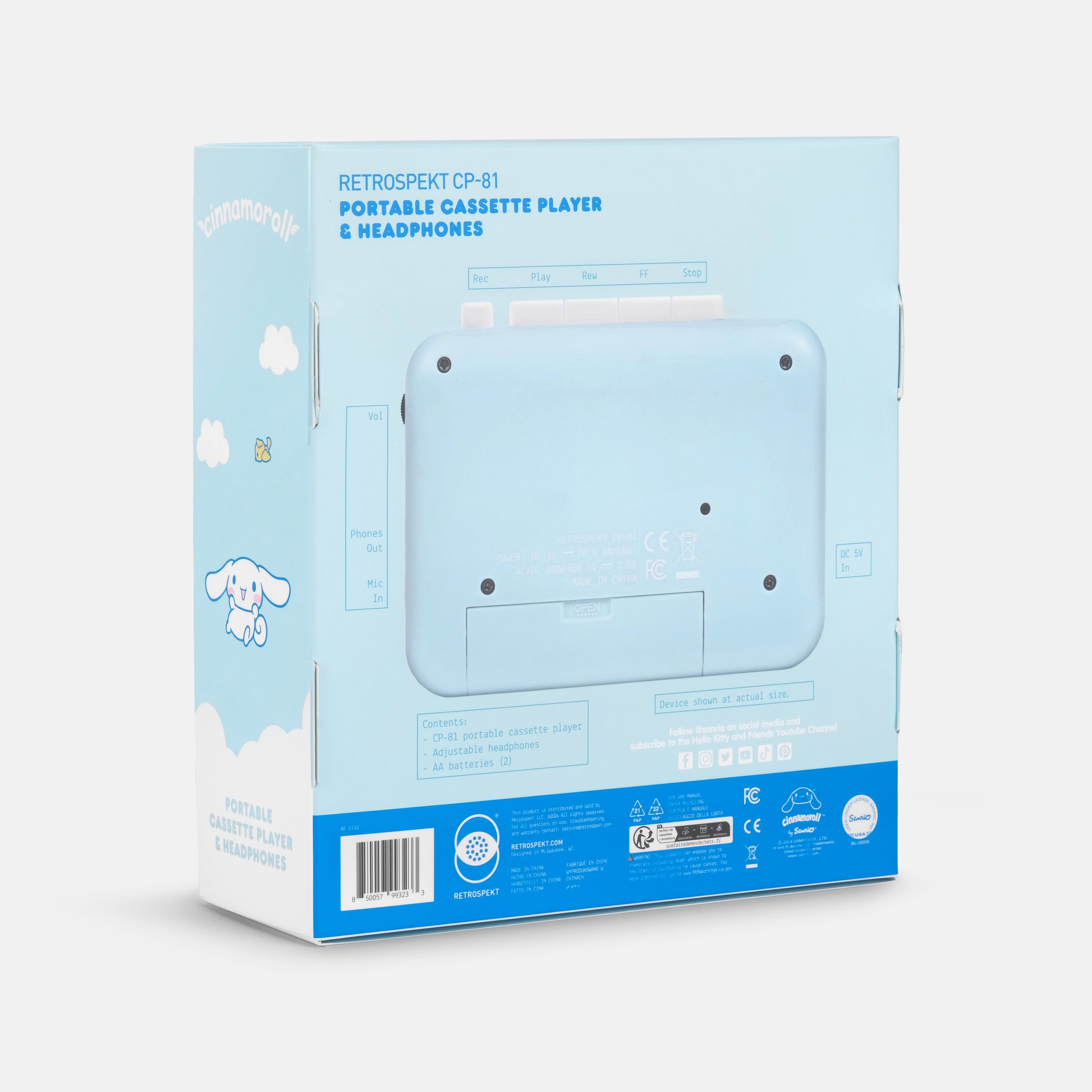 Cinnamoroll Classic CP-81 Portable Cassette Player High Quality For Sale