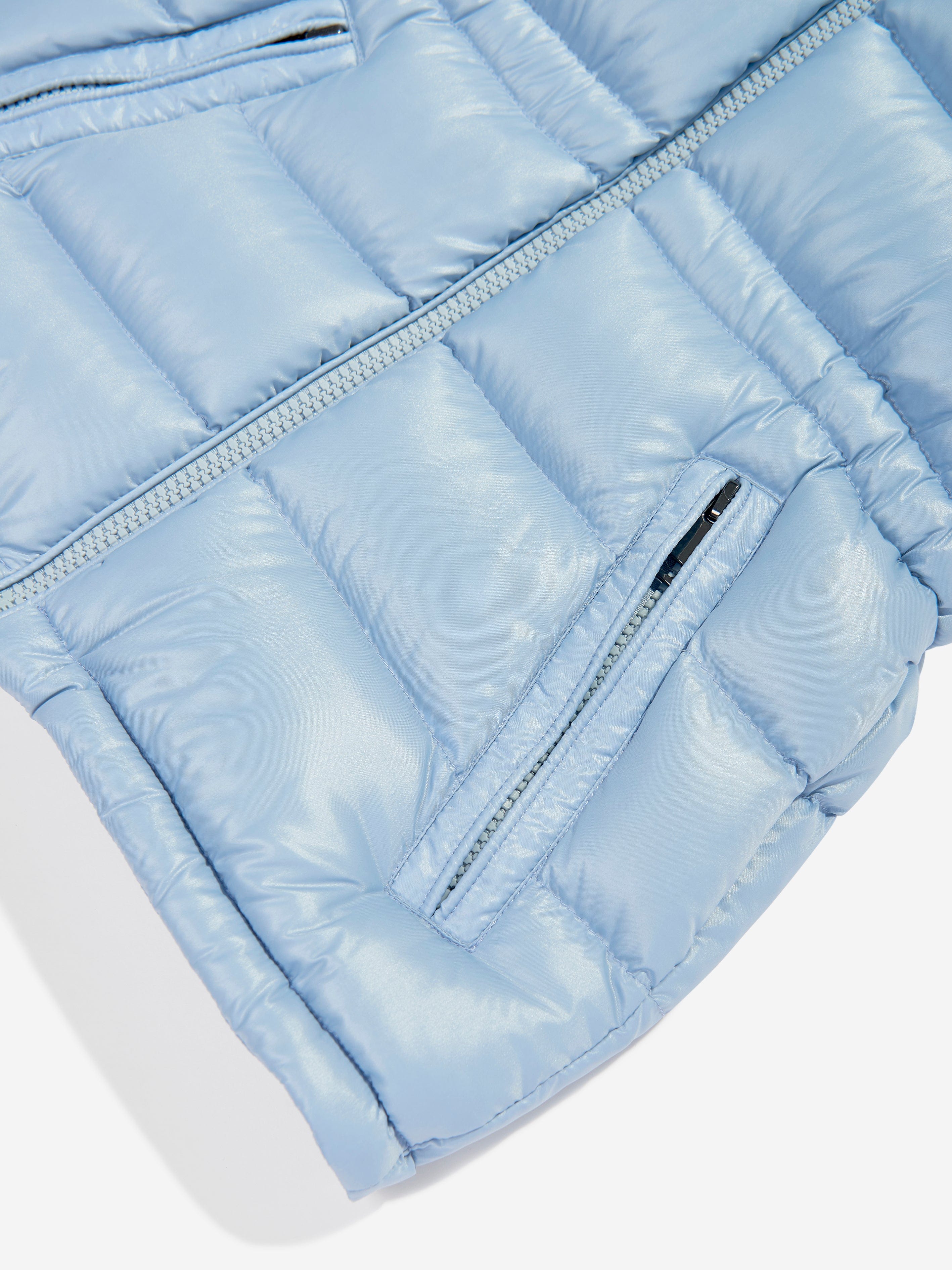 Moncler Enfant Girls Down Padded Ania Gilet in Blue Authentic Online