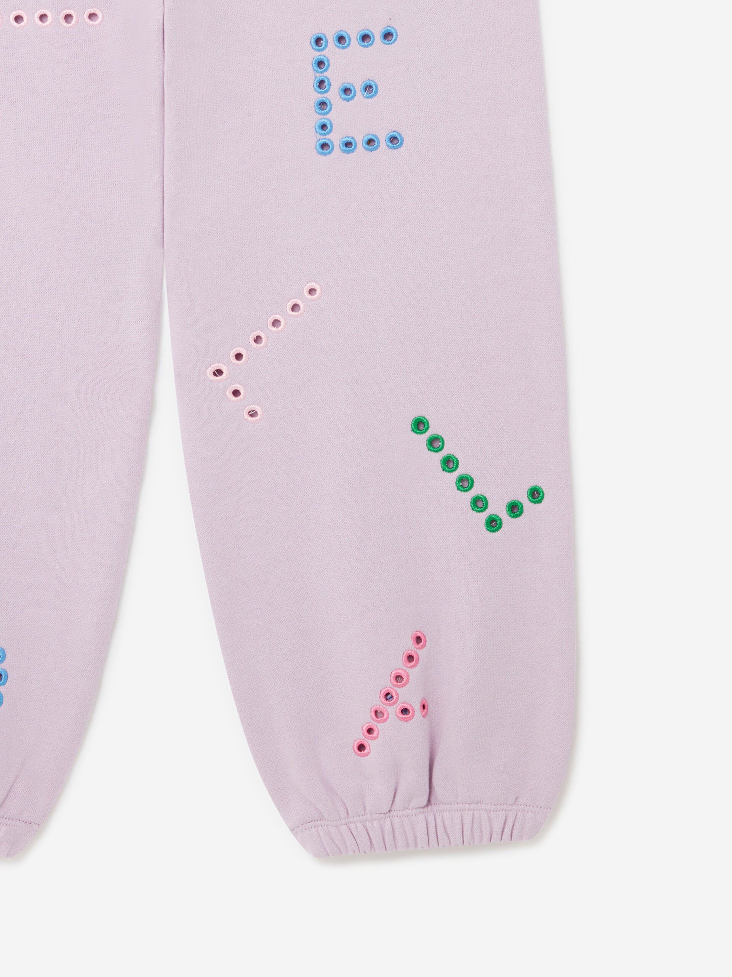 Stella McCartney Girls Logo Joggers in Purple For Sale Wholesale Pice
