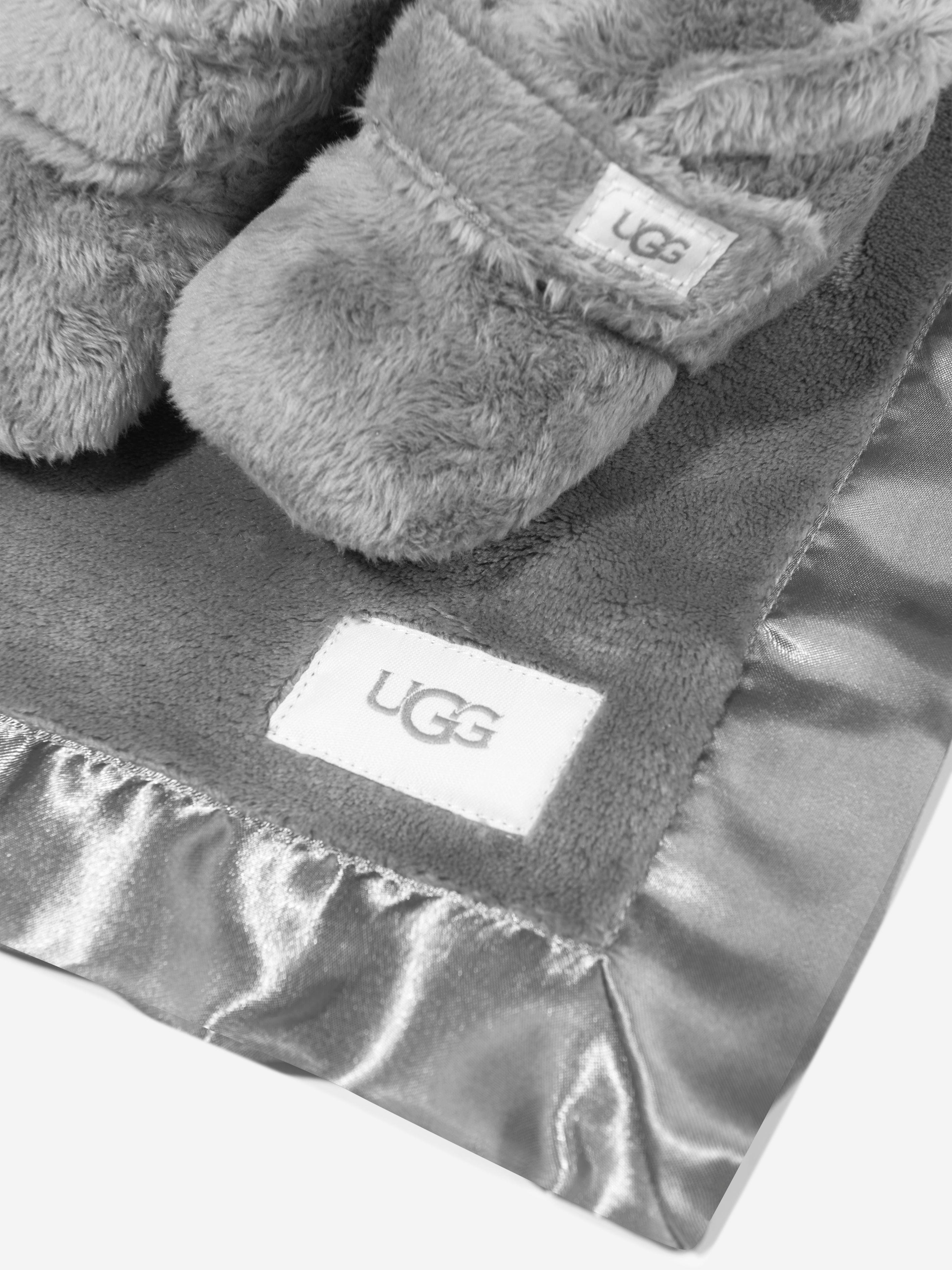 UGG Baby Bixbee And Lovey Gift Set in Grey Free Shipping High Quality