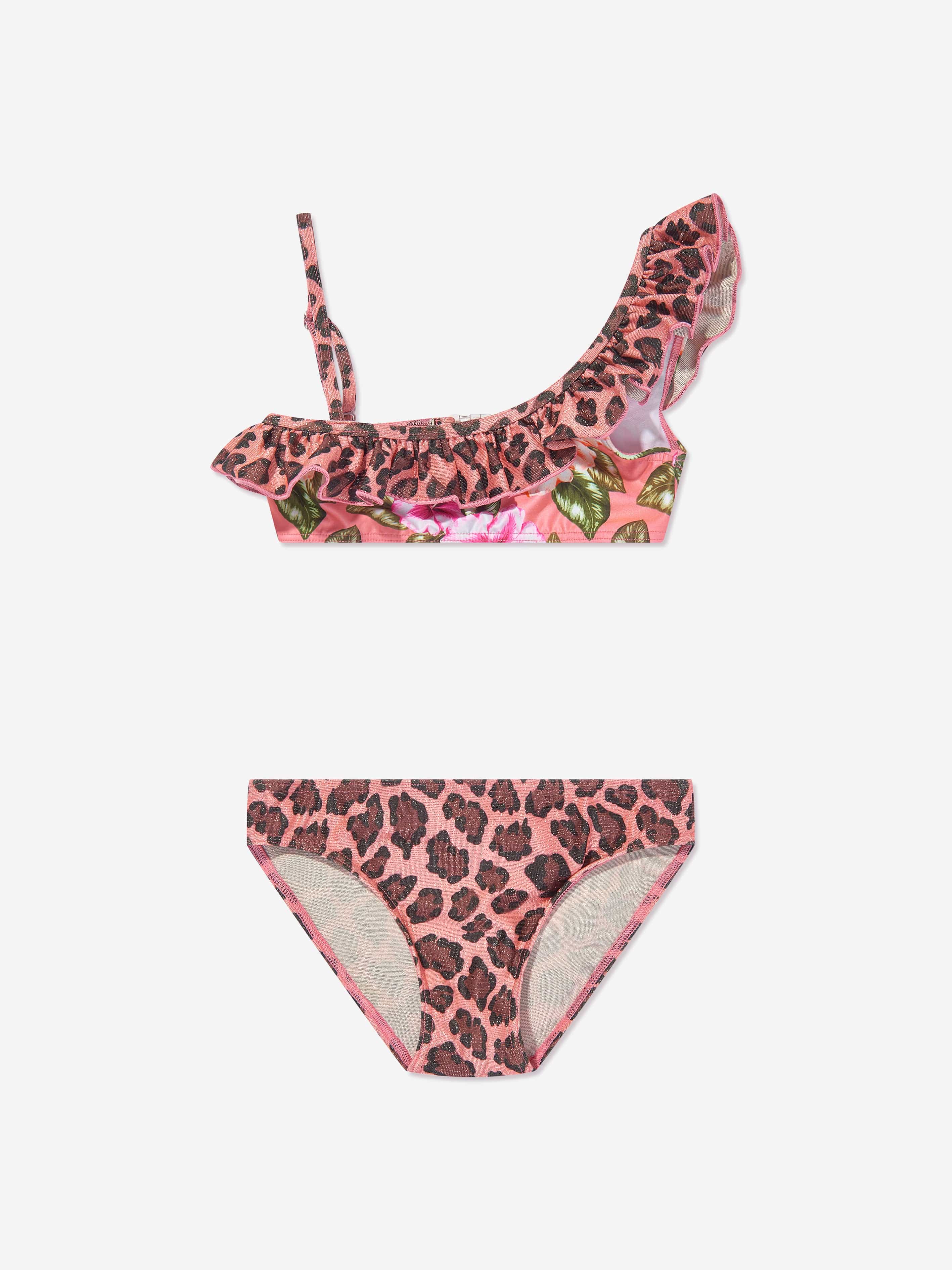 Selini Action Girls Floral Bikini in Pink Sale Official