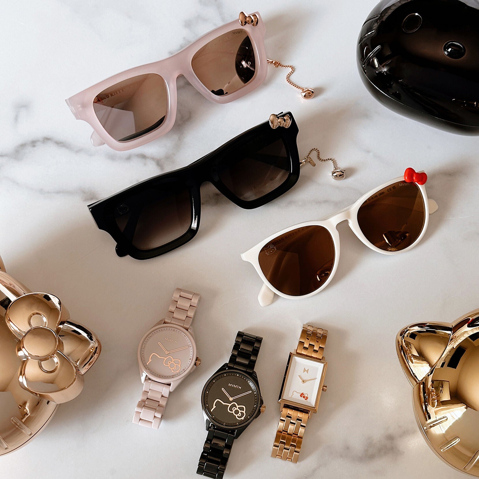 Hello Kitty x MVMT Ingram Sunglasses (Glossy White) Outlet Classic