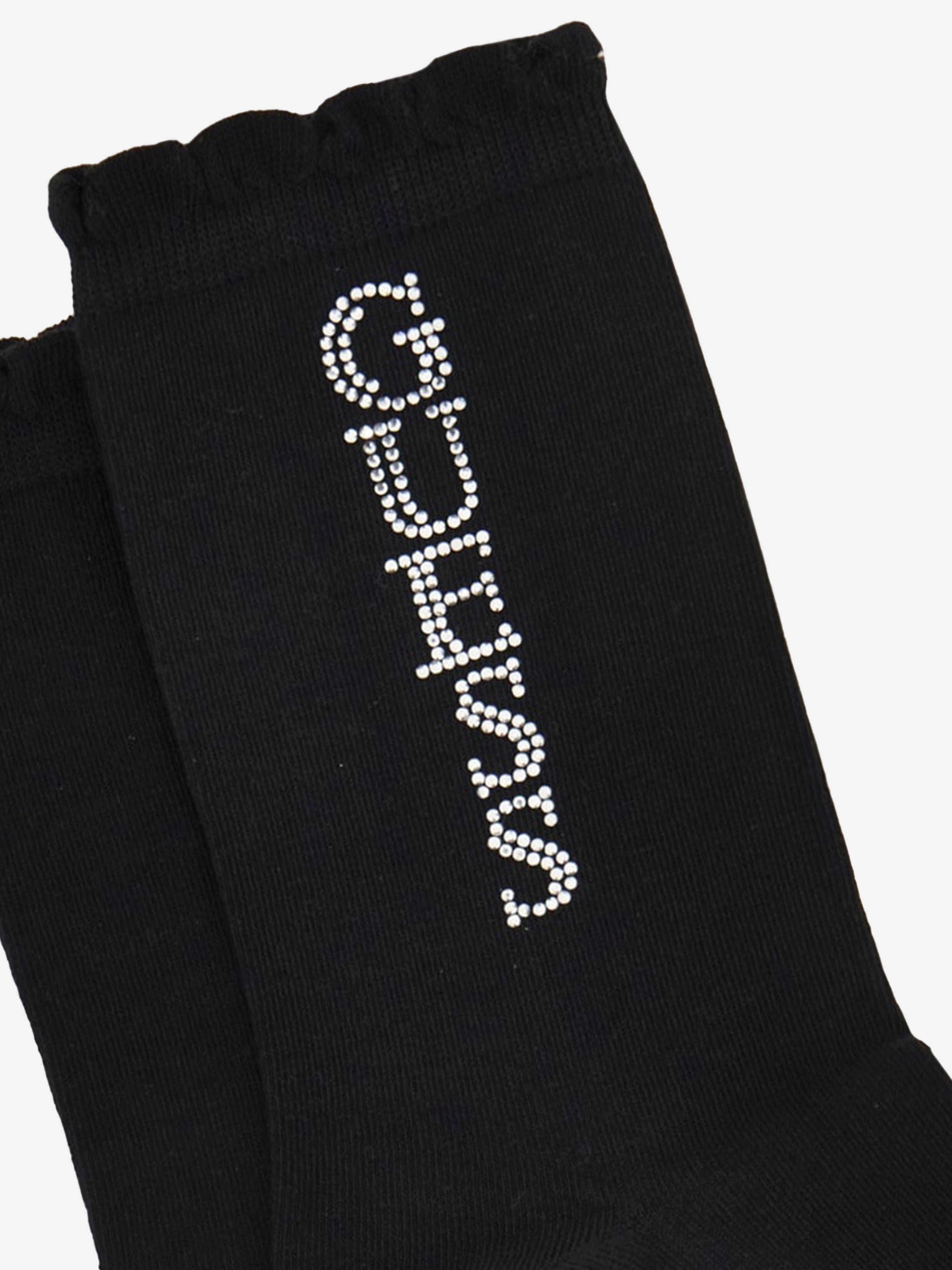 Guess Girls Logo Socks in Black Finishline For Sale