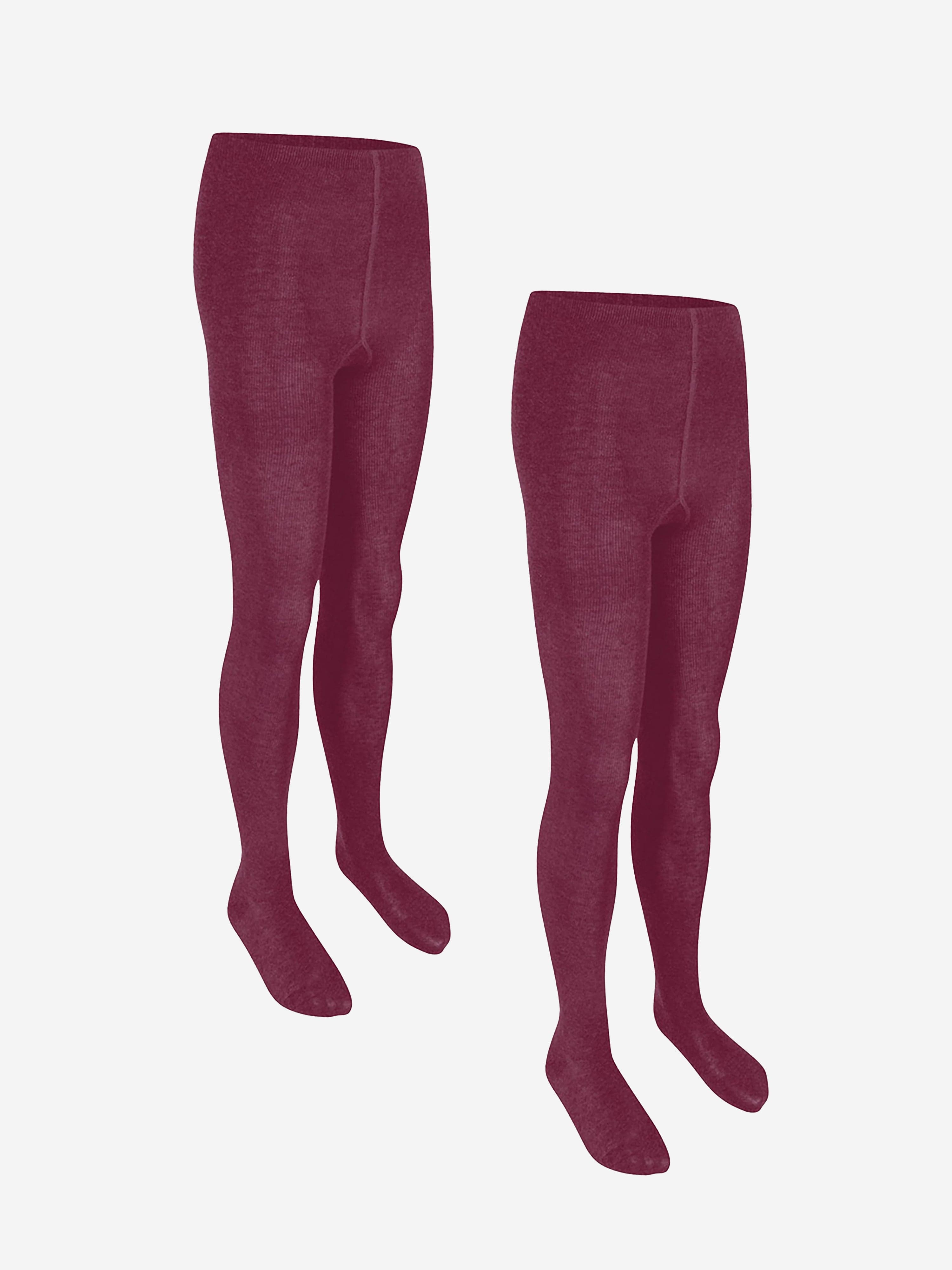 Zeco Girls School Cotton Tights (2 Pack) in Purple Clearance Great Deals