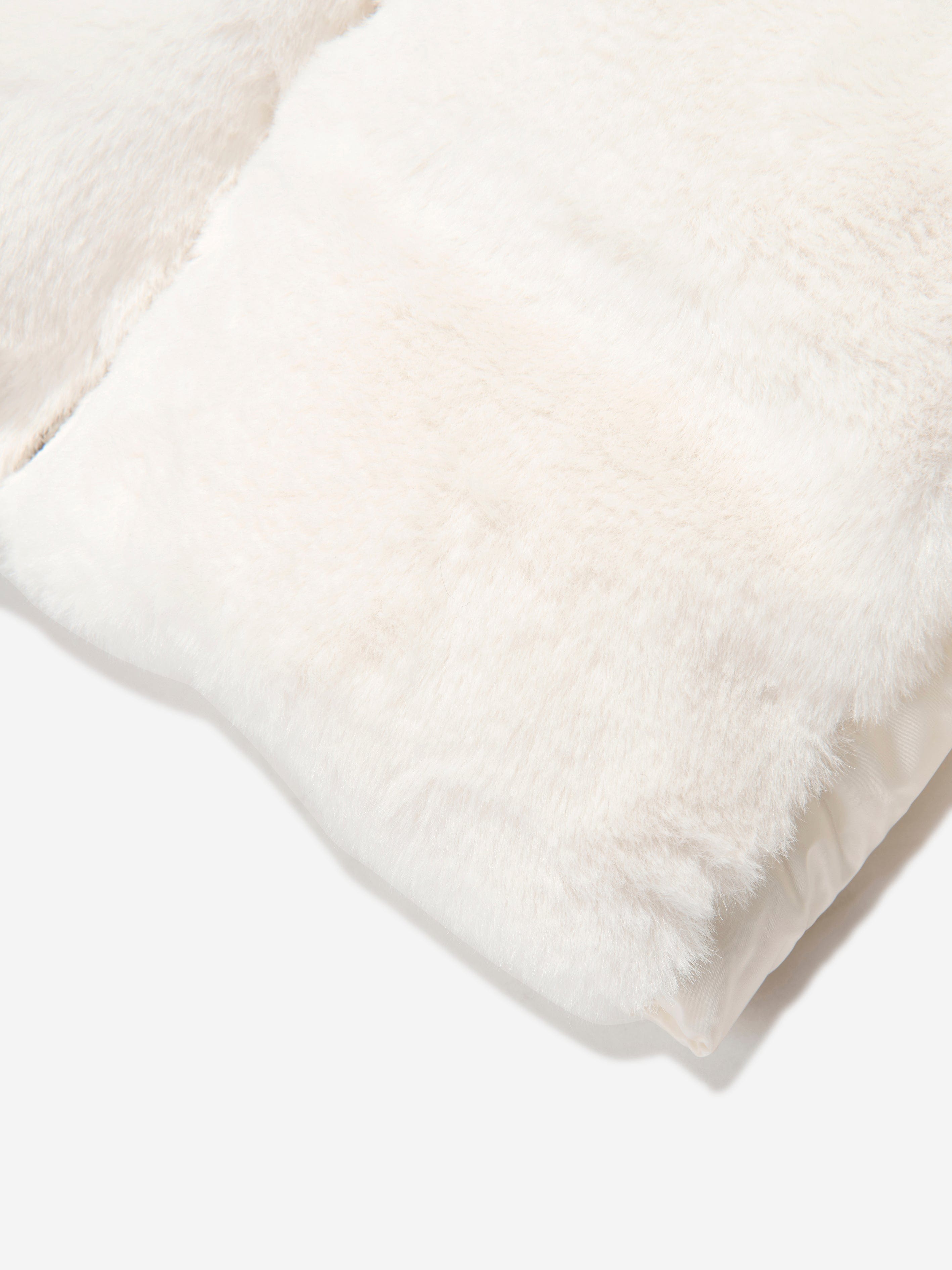 Moncler Enfant Baby Girls Down Padded Natas Jacket in White Sale High Quality