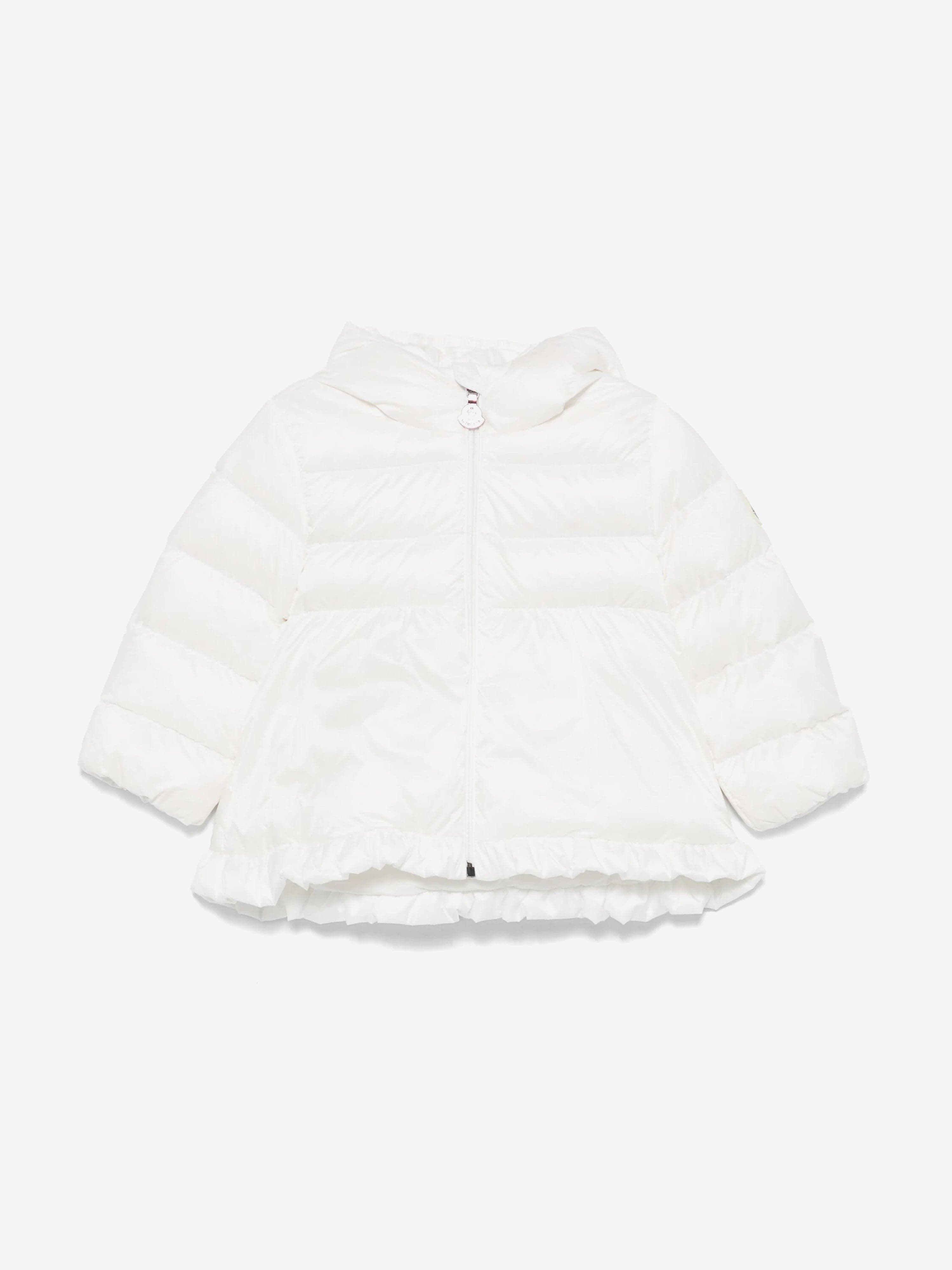 Moncler Enfant Baby Girls Down Padded Odile Jacket in White The Cheapest