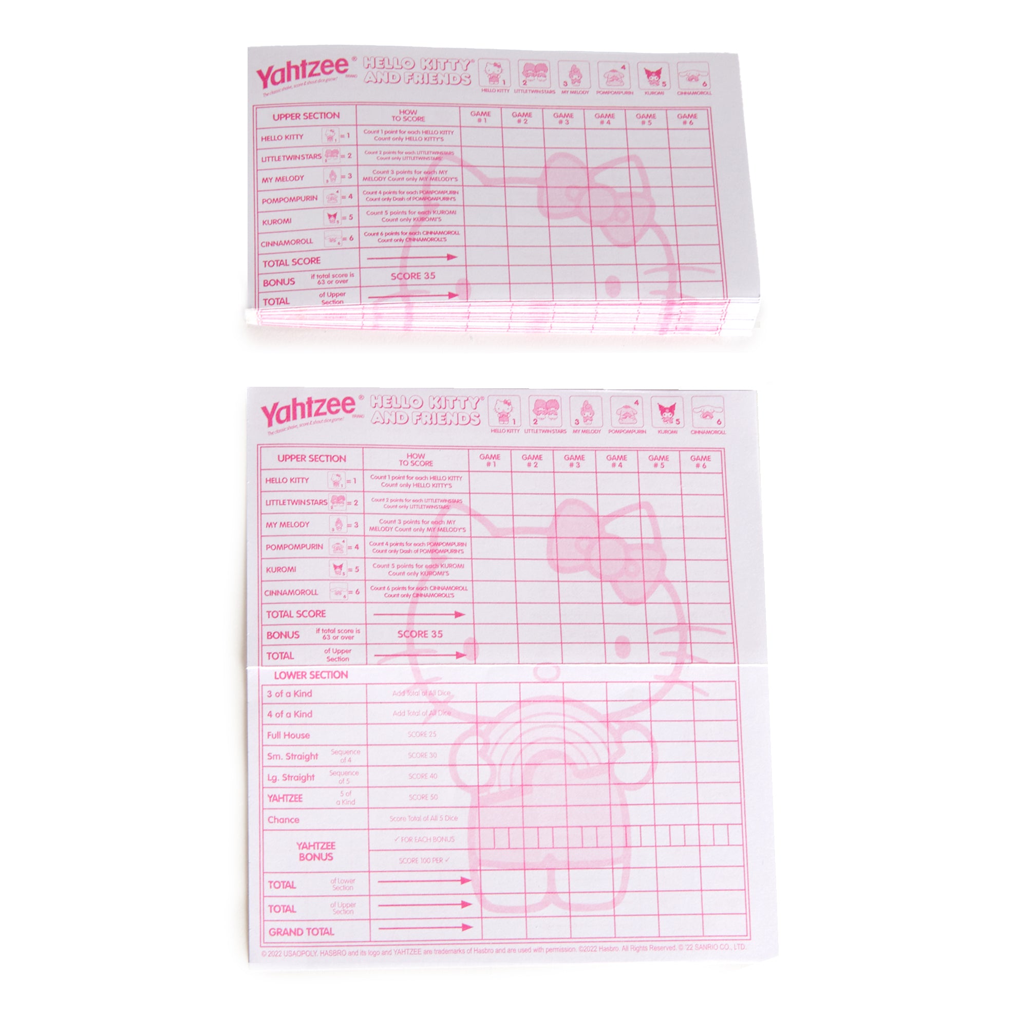 Hello Kitty and Friends Yahtzee Game Free Shipping Order