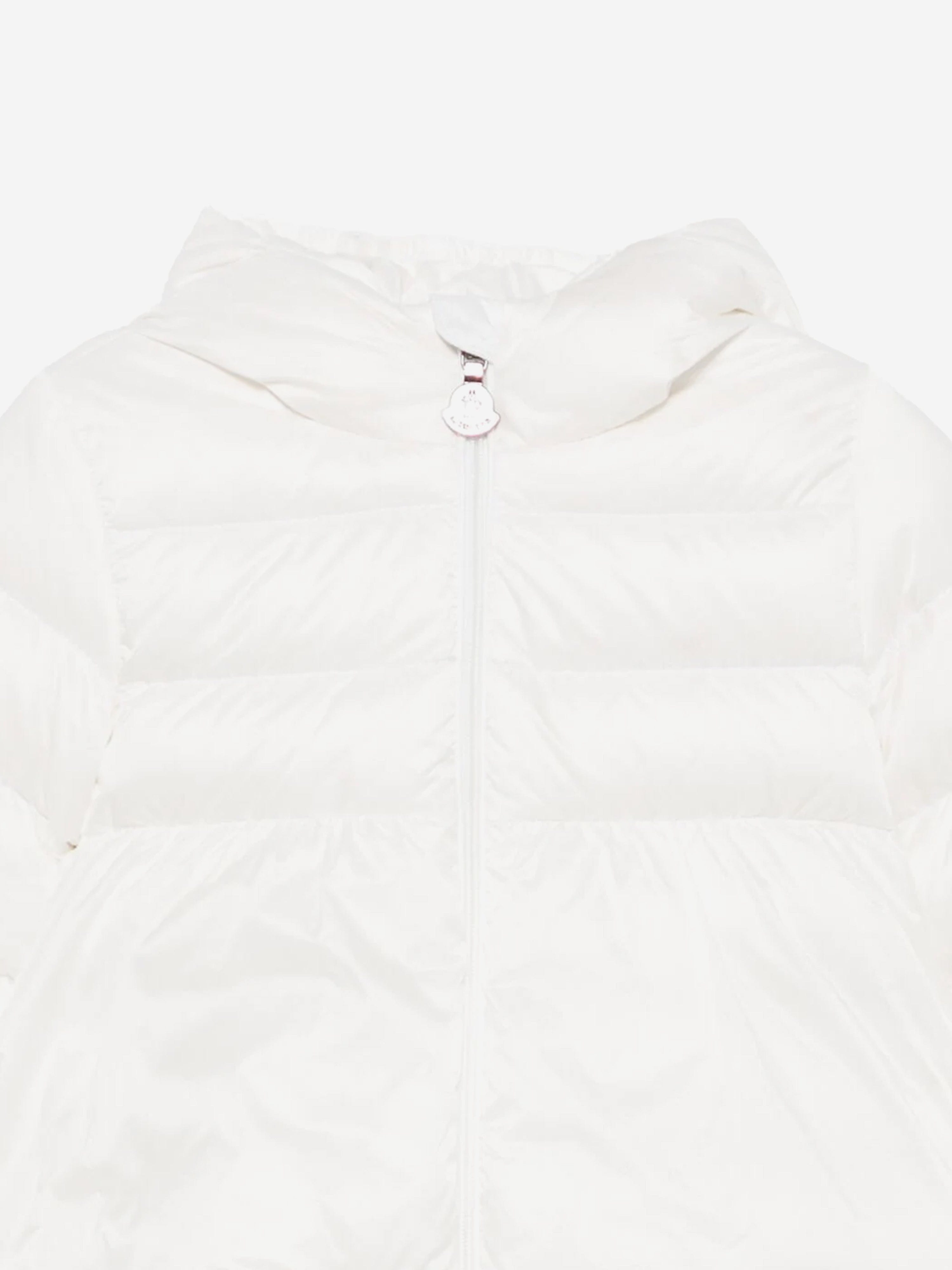 Moncler Enfant Baby Girls Down Padded Odile Jacket in White The Cheapest