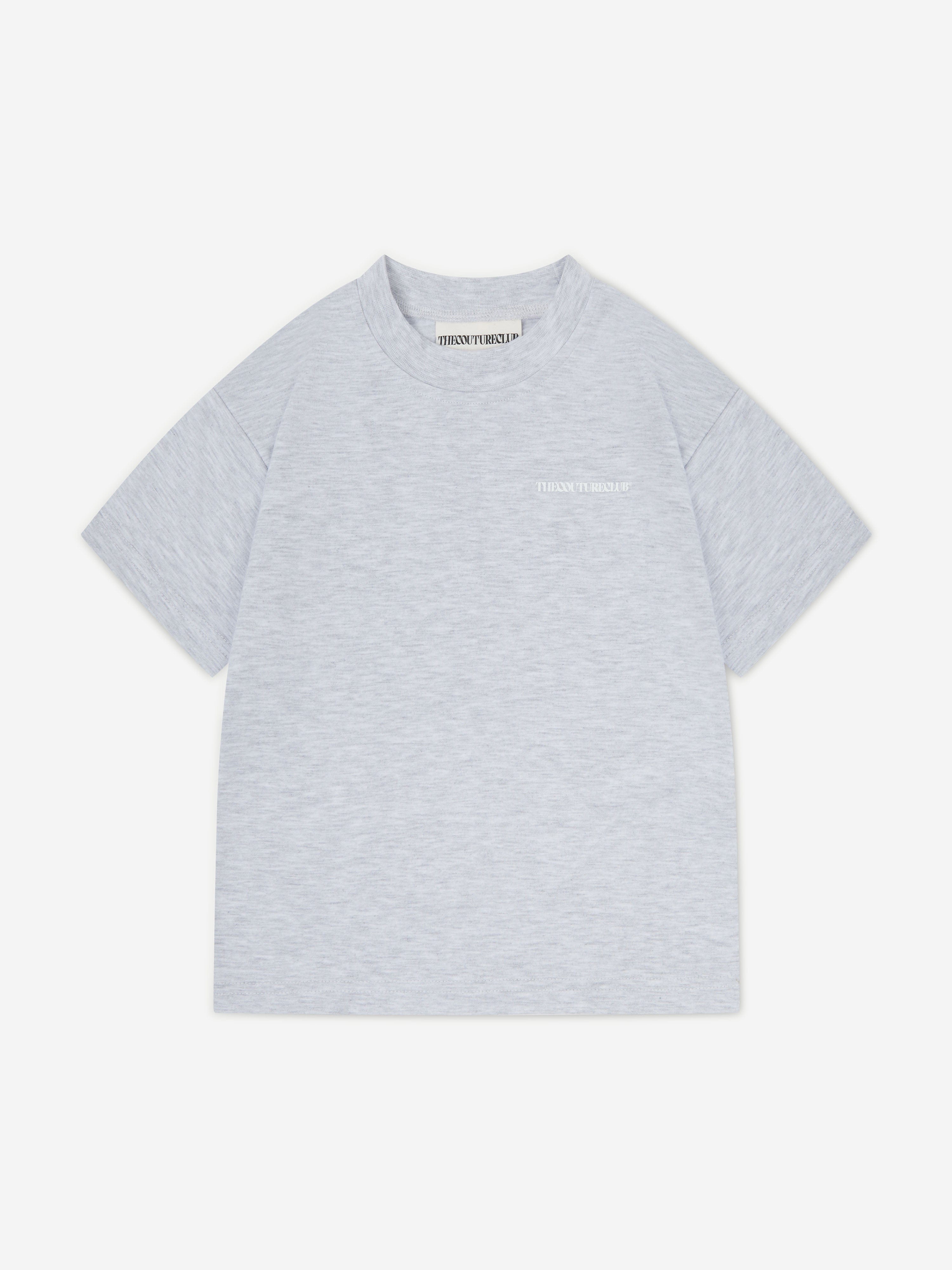 The Couture Club Kids Heavyweight Copyright T-Shirt in Grey Outlet Cheap