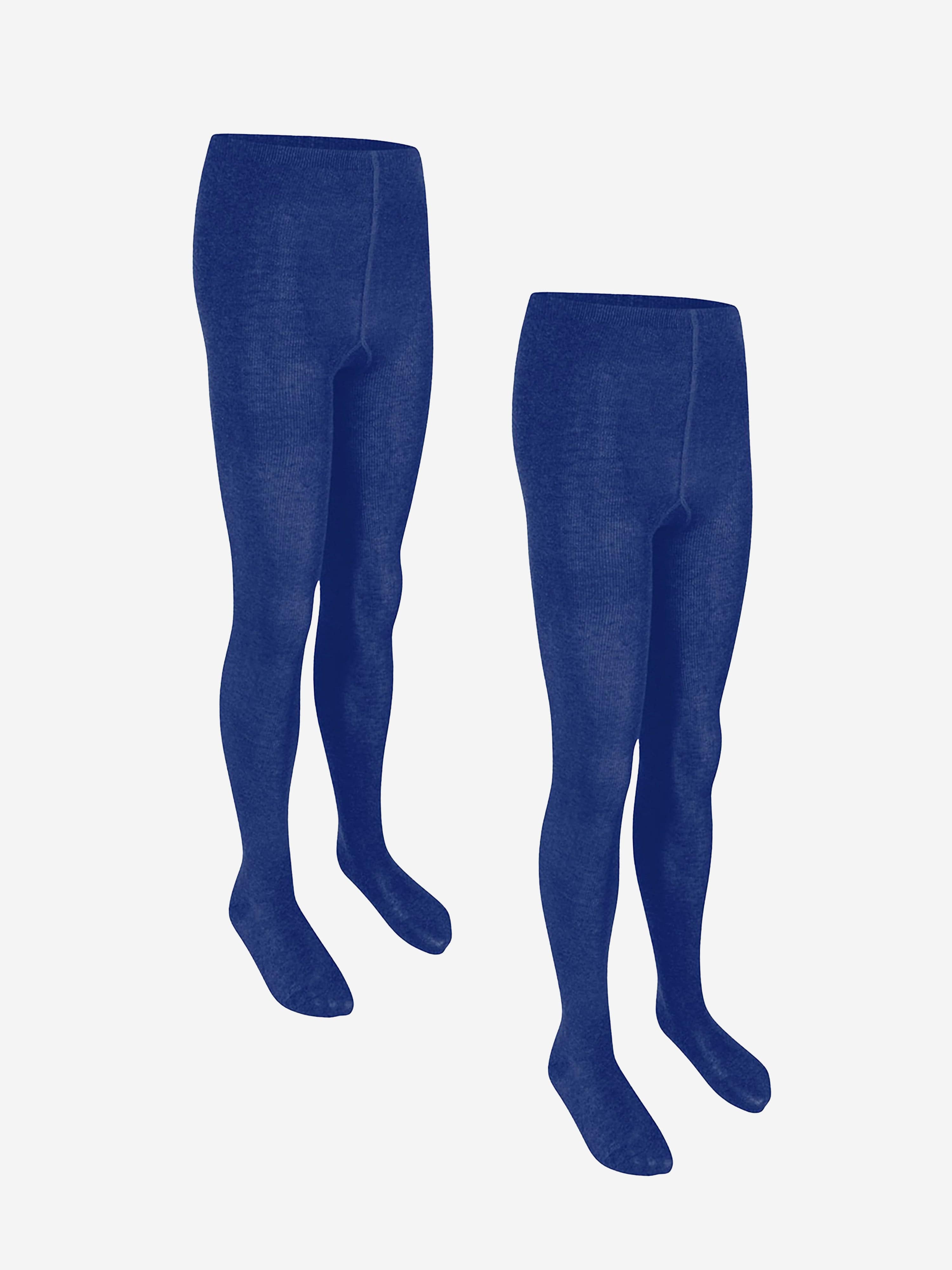 Zeco Girls School Cotton Tights (2 Pack) in Blue Cheap Sale Exclusive