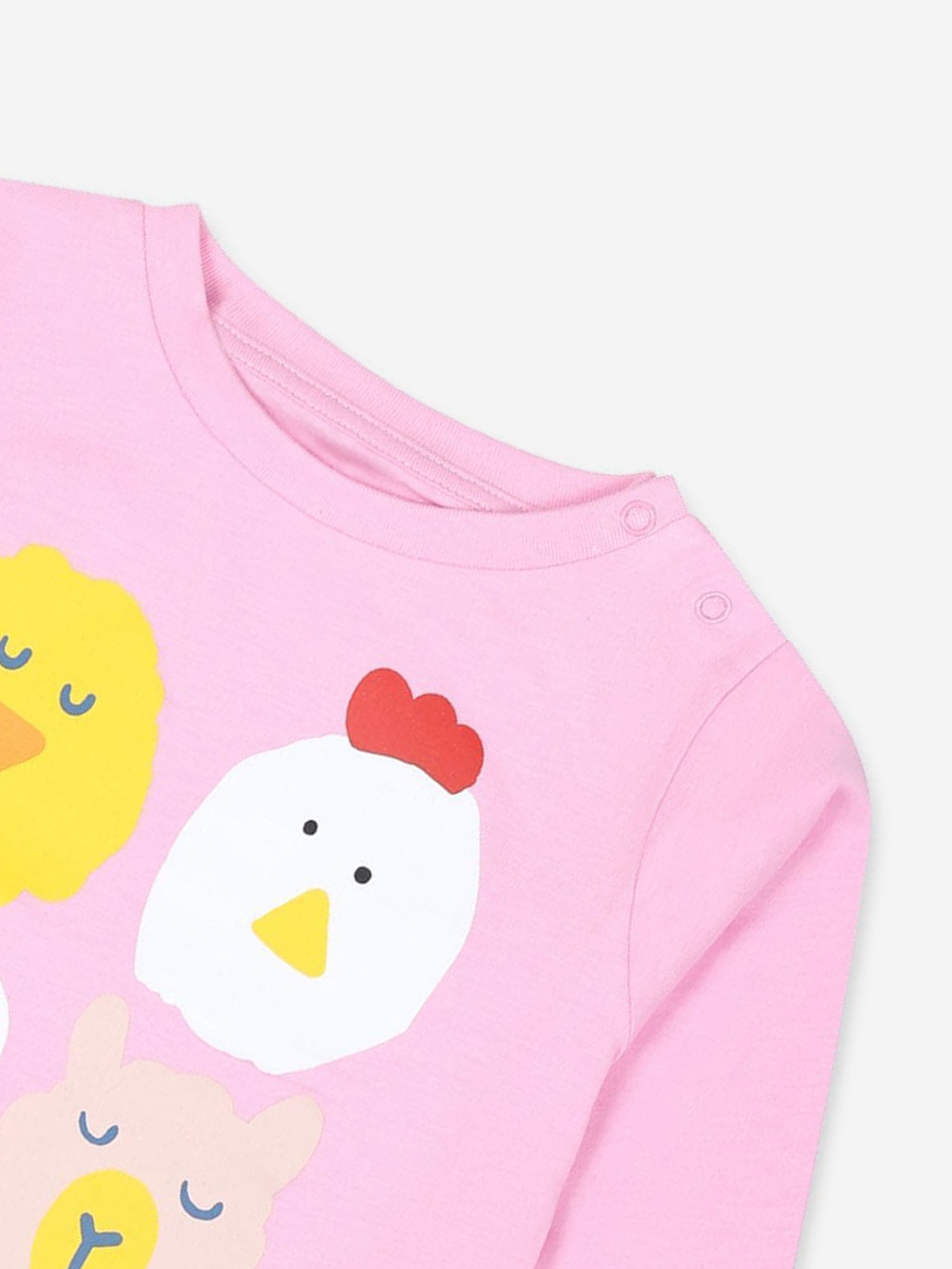 Stella McCartney Baby Girls Animals T-Shirt in Pink Cheap Hot Sale