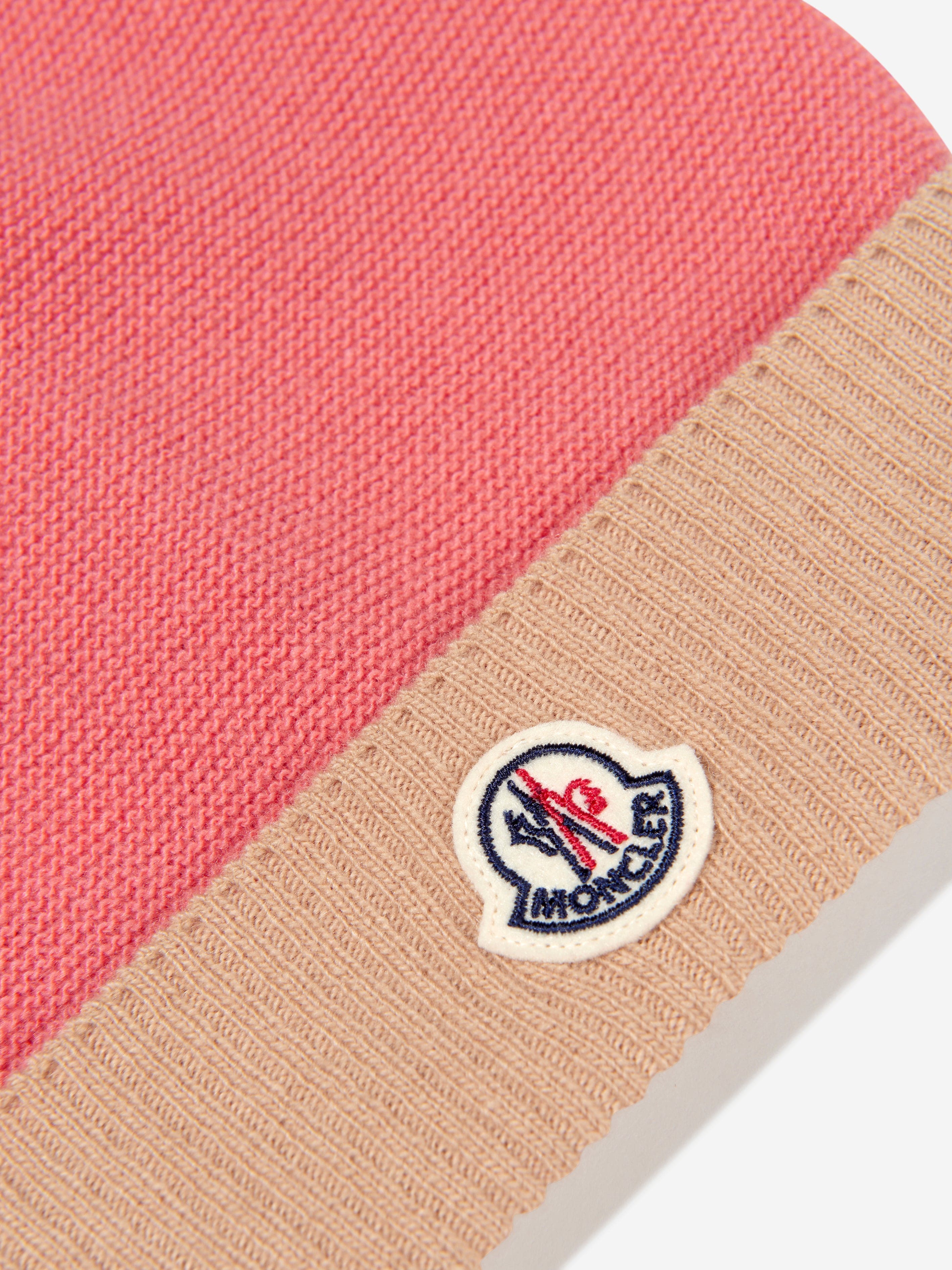 Moncler Enfant Girls Wool Knitted Logo Hat Cheap Sale View