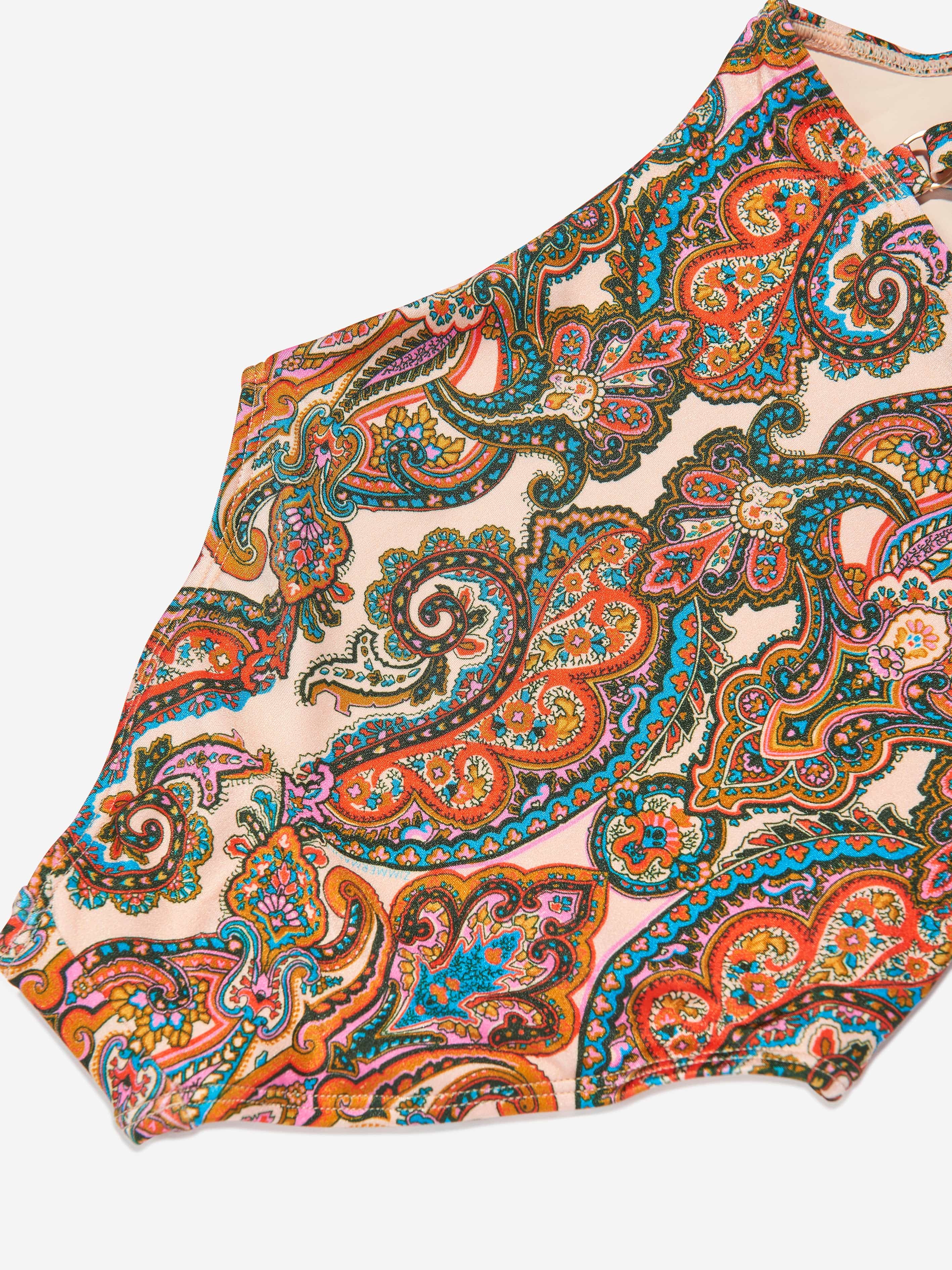 Girls Paisley Ottie Swimsuit in Multicolour Cheap Sale View
