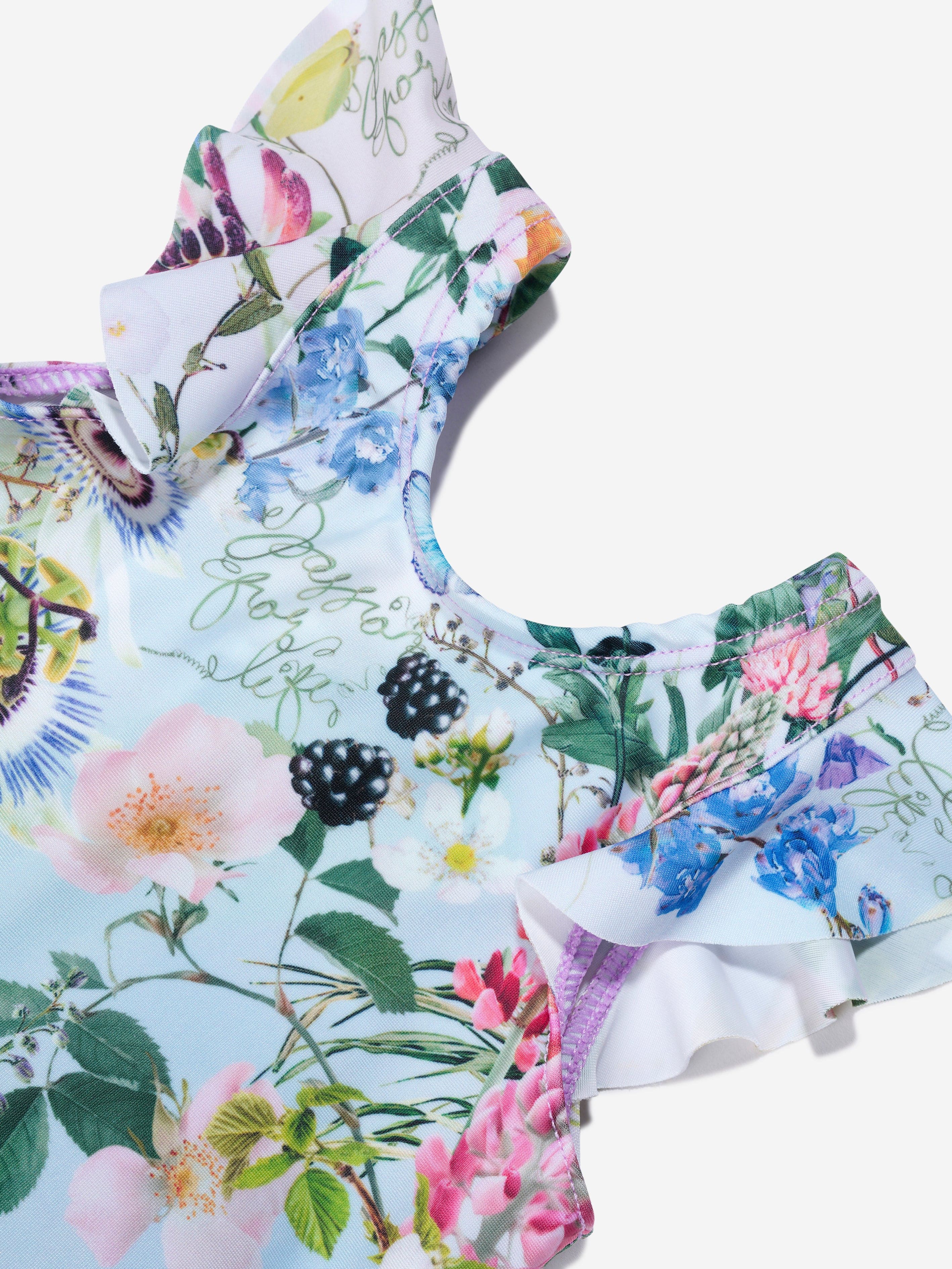 Molo Girls Floral Print Nandini Swimsuit In Multicolour Buy Cheap New