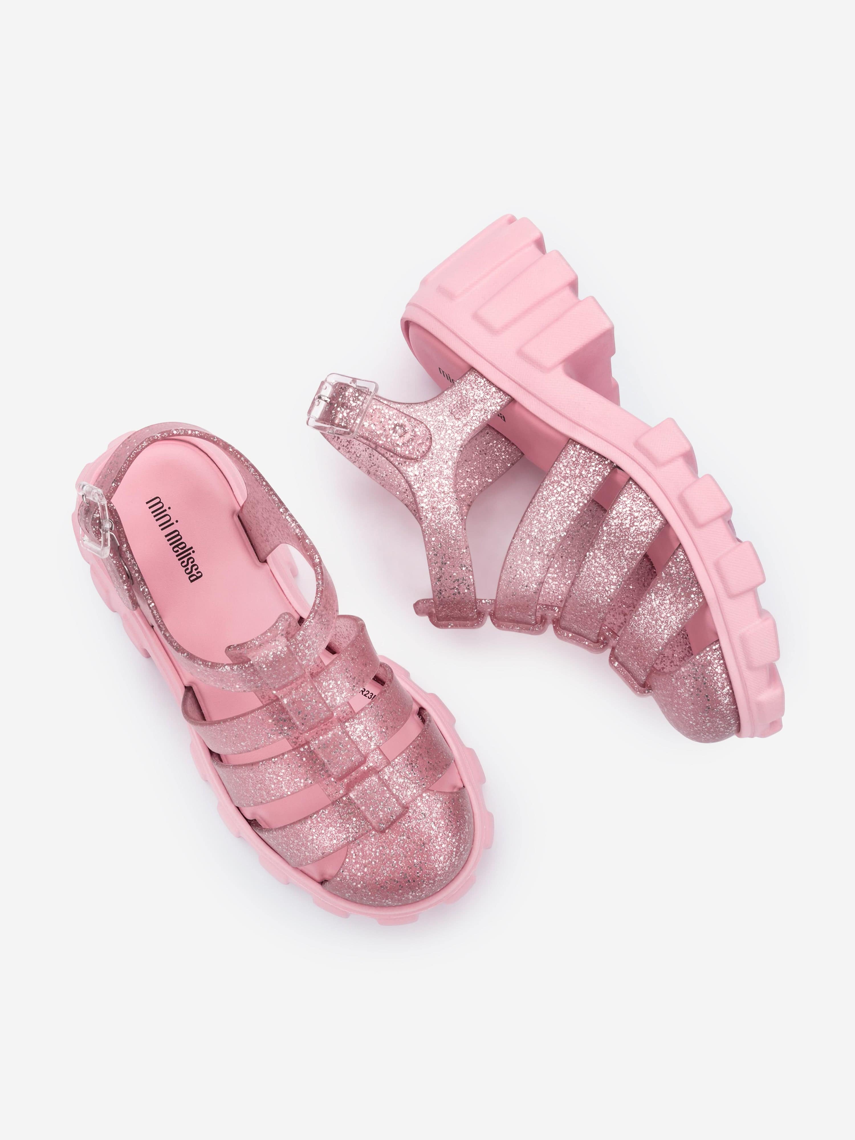 Mini Melissa Girls Megan Sandals in Pink Free Shipping Genuine