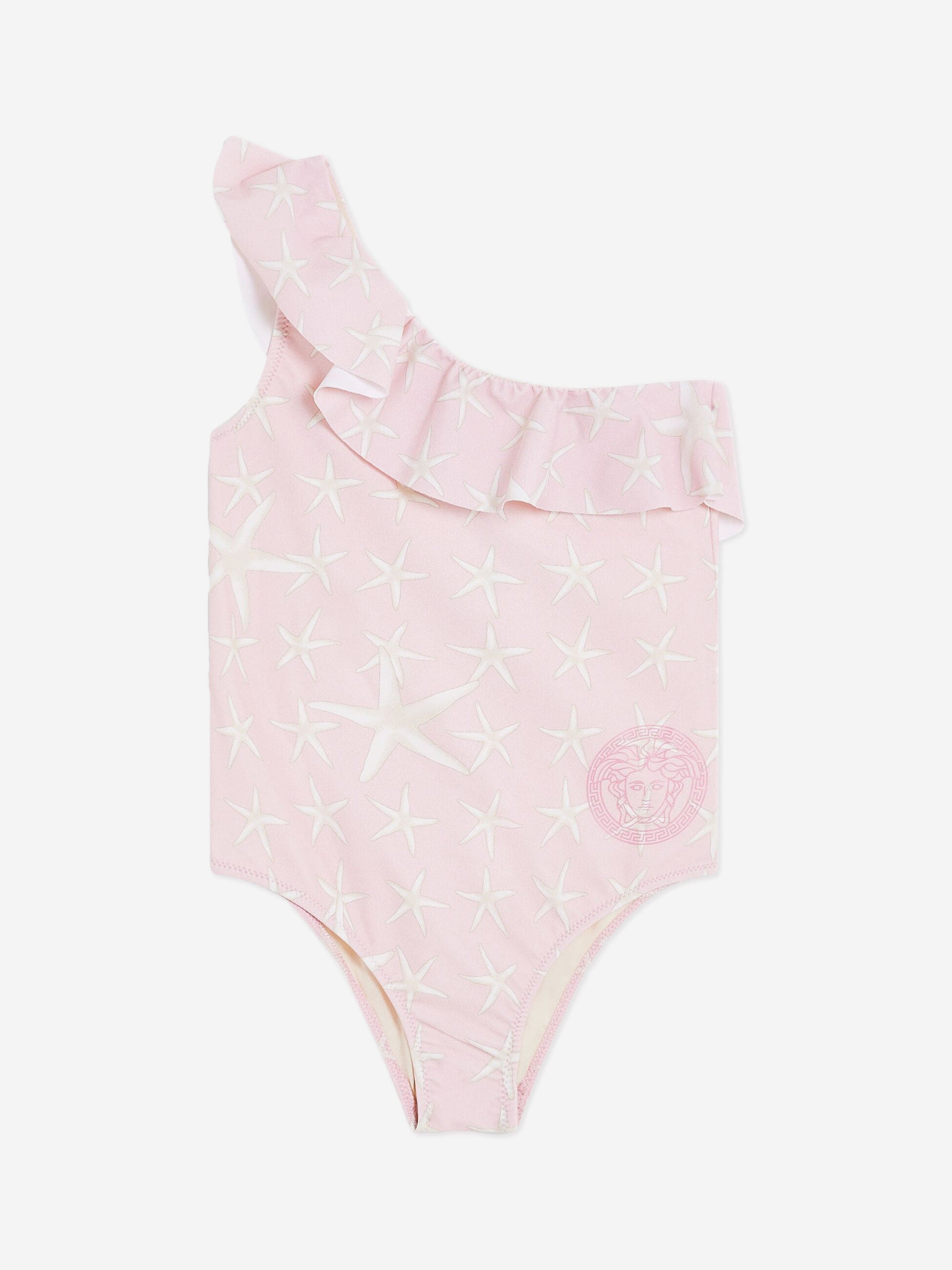 Versace Girls Starfish Logo Swimsuit in Pink Cheap Low Cost