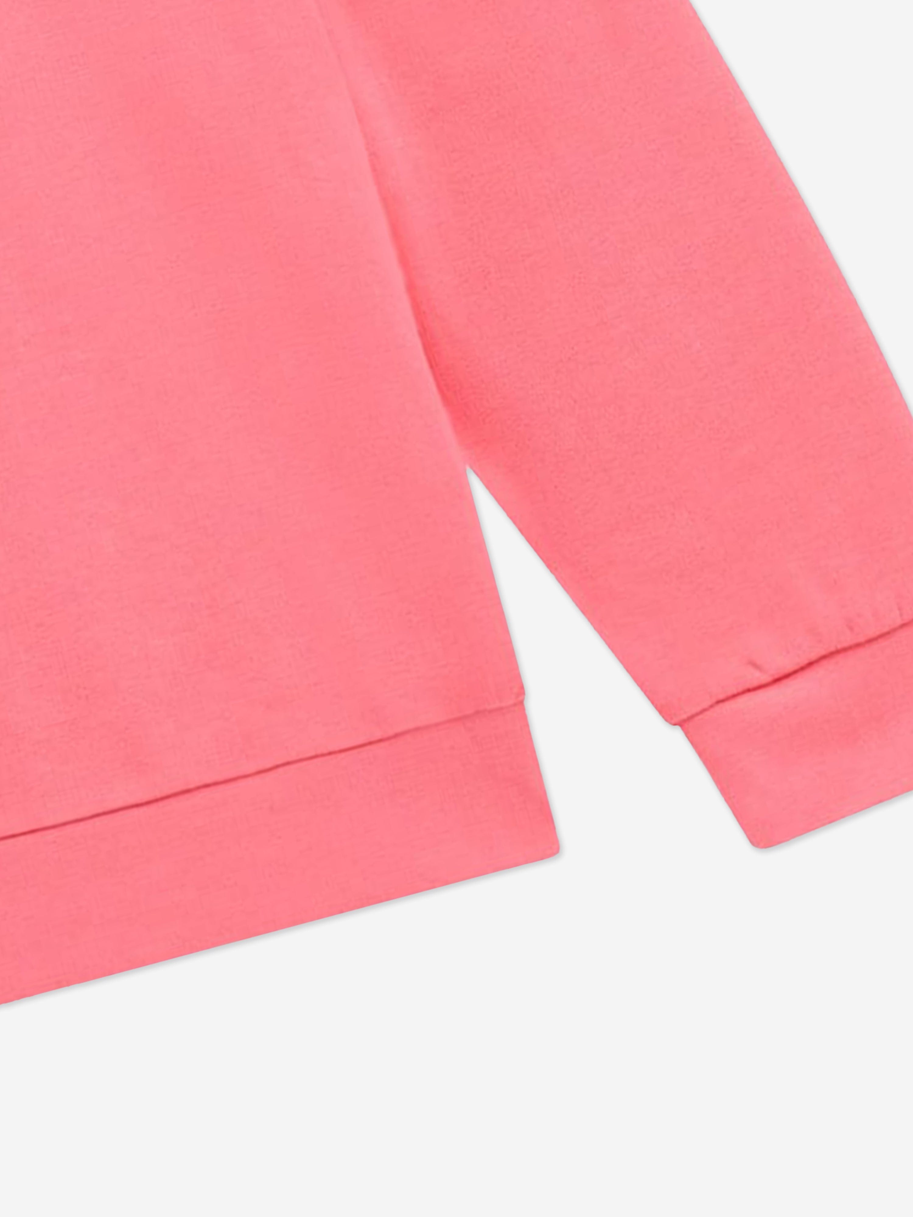 Guess Girls Logo Zip Up Top in Pink Outlet Affordable