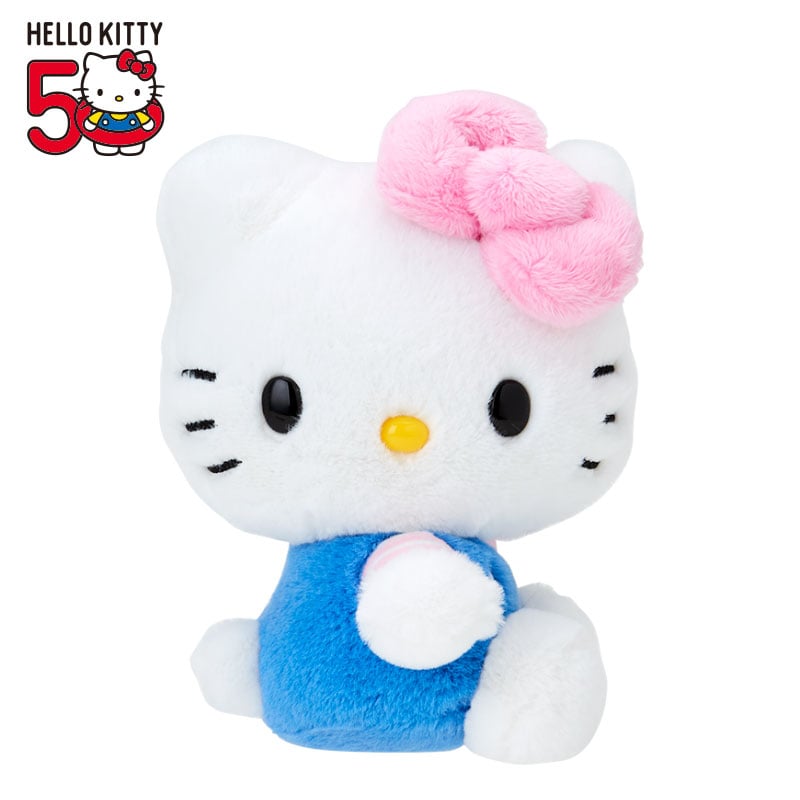 Hello Kitty 50th Anniv. Plush Mascot (Light Blue Overalls) Buy Cheap With Mastercard