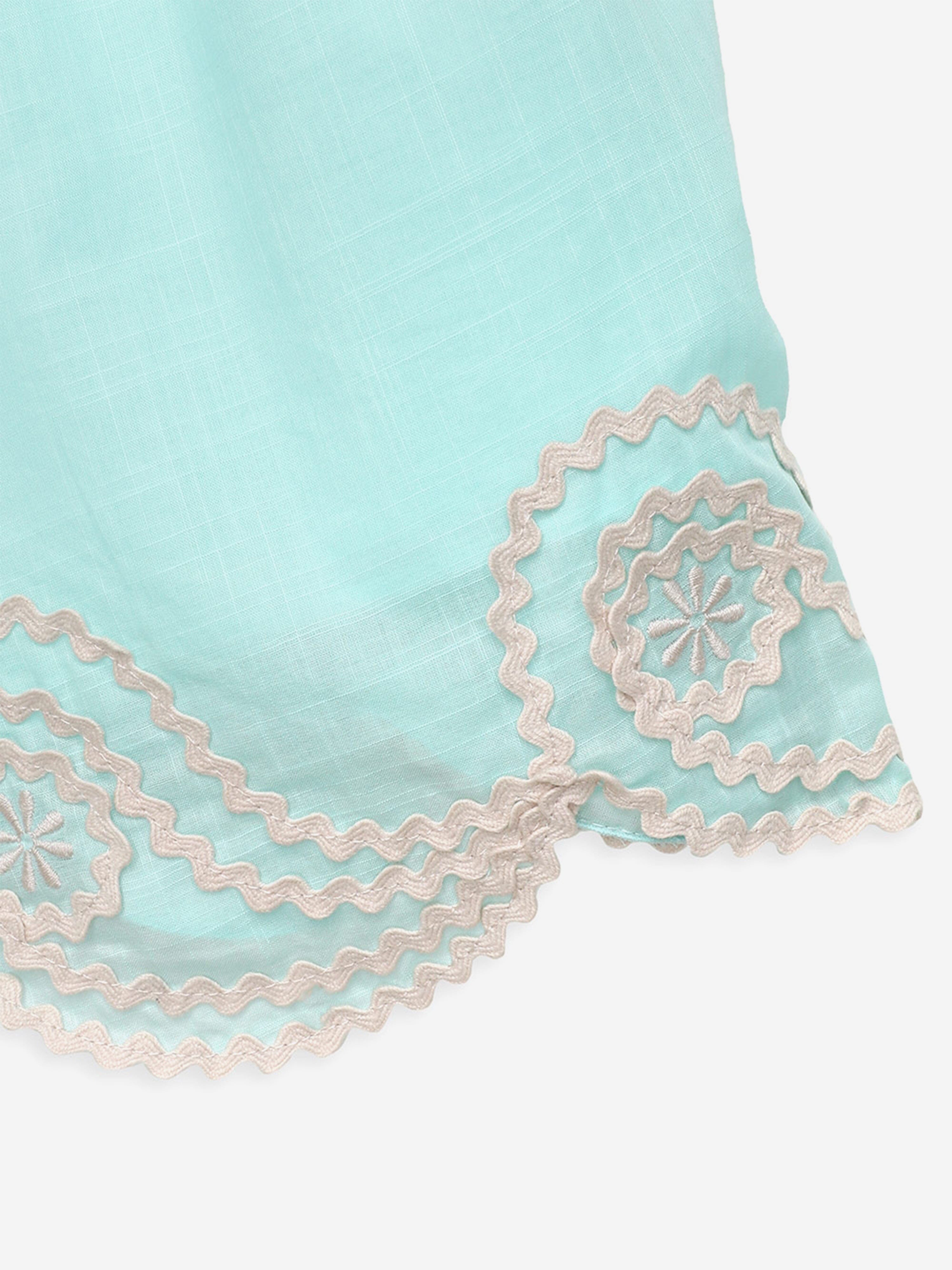 Zimmermann Girls Waverly Ric Rac Shorts in Blue Free Shipping Looking For