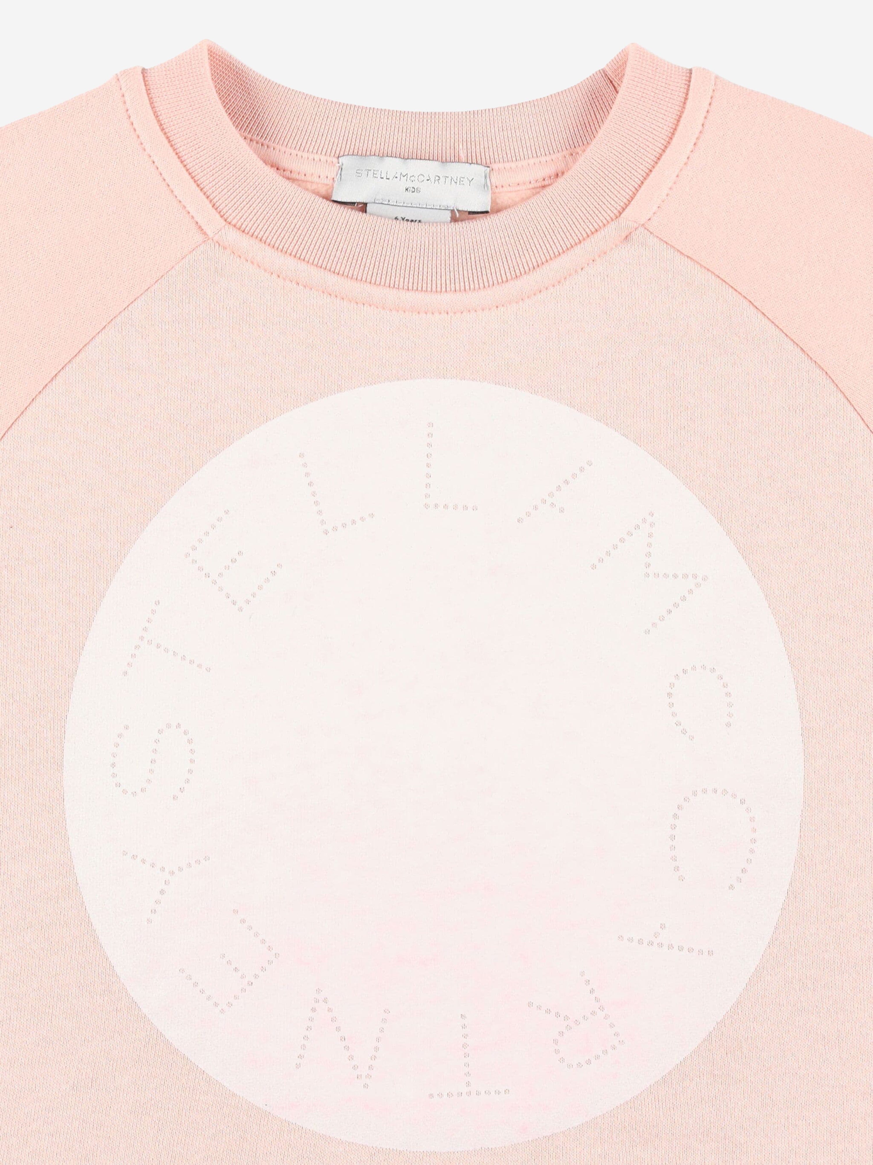 Stella McCartney Girls Circle Logo Sweatshirt in Pink Choice For Sale