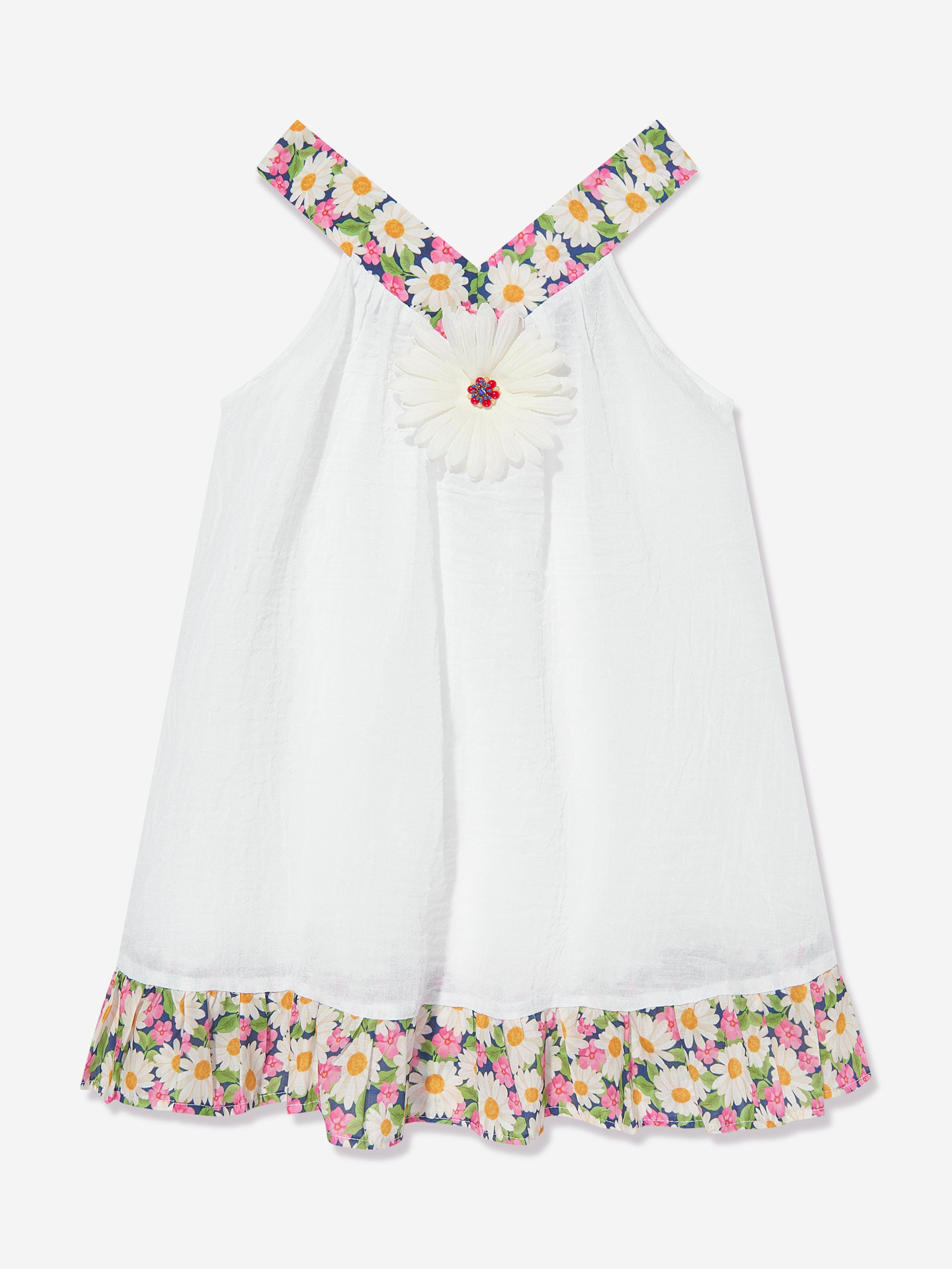Selini Action Girls Daisy Beach Dress in White Outlet Brand New Unisex