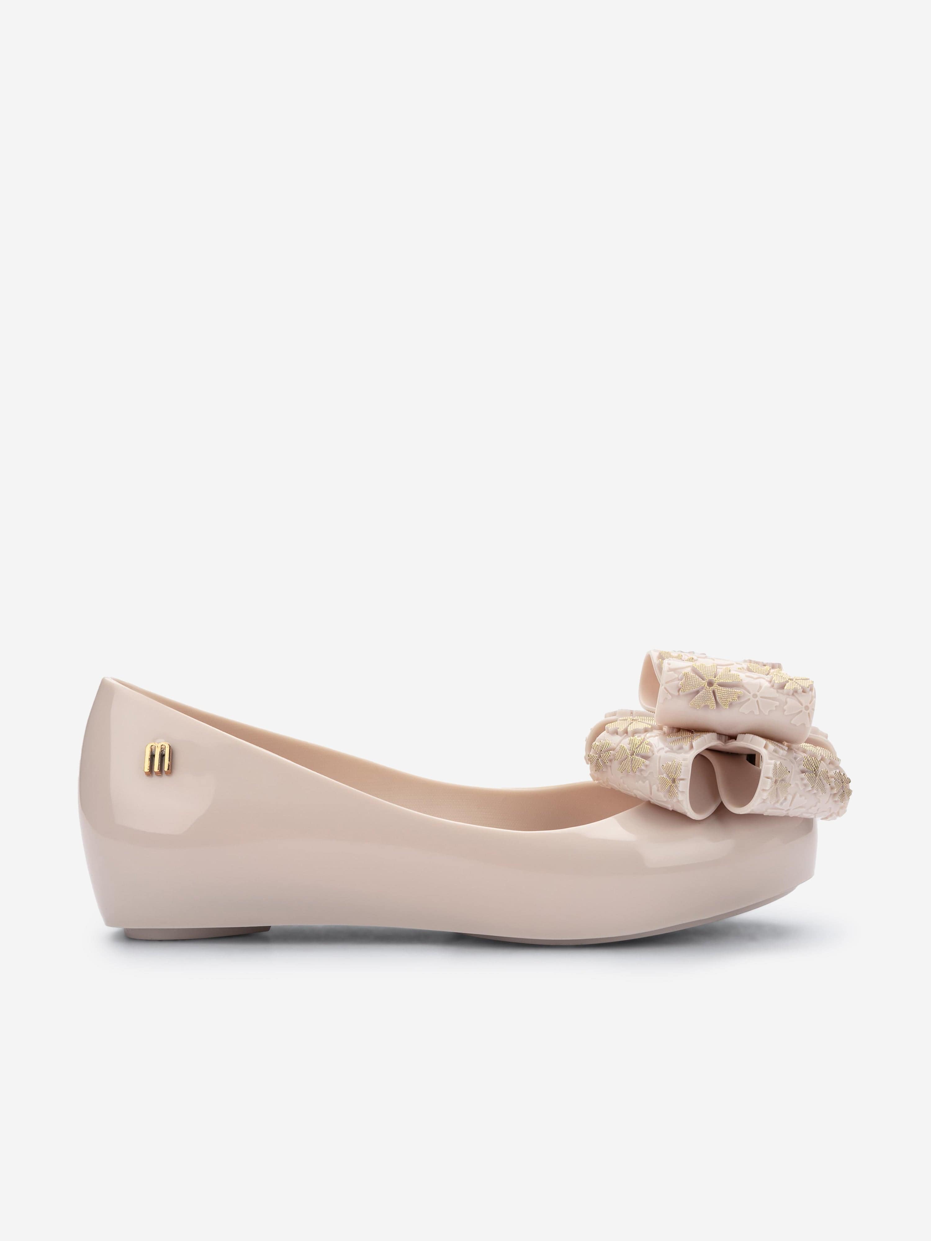 Mini Melissa Girls Ultragirl Sweet XI Ballerinas in Beige Cheap Sale 2025 Newest