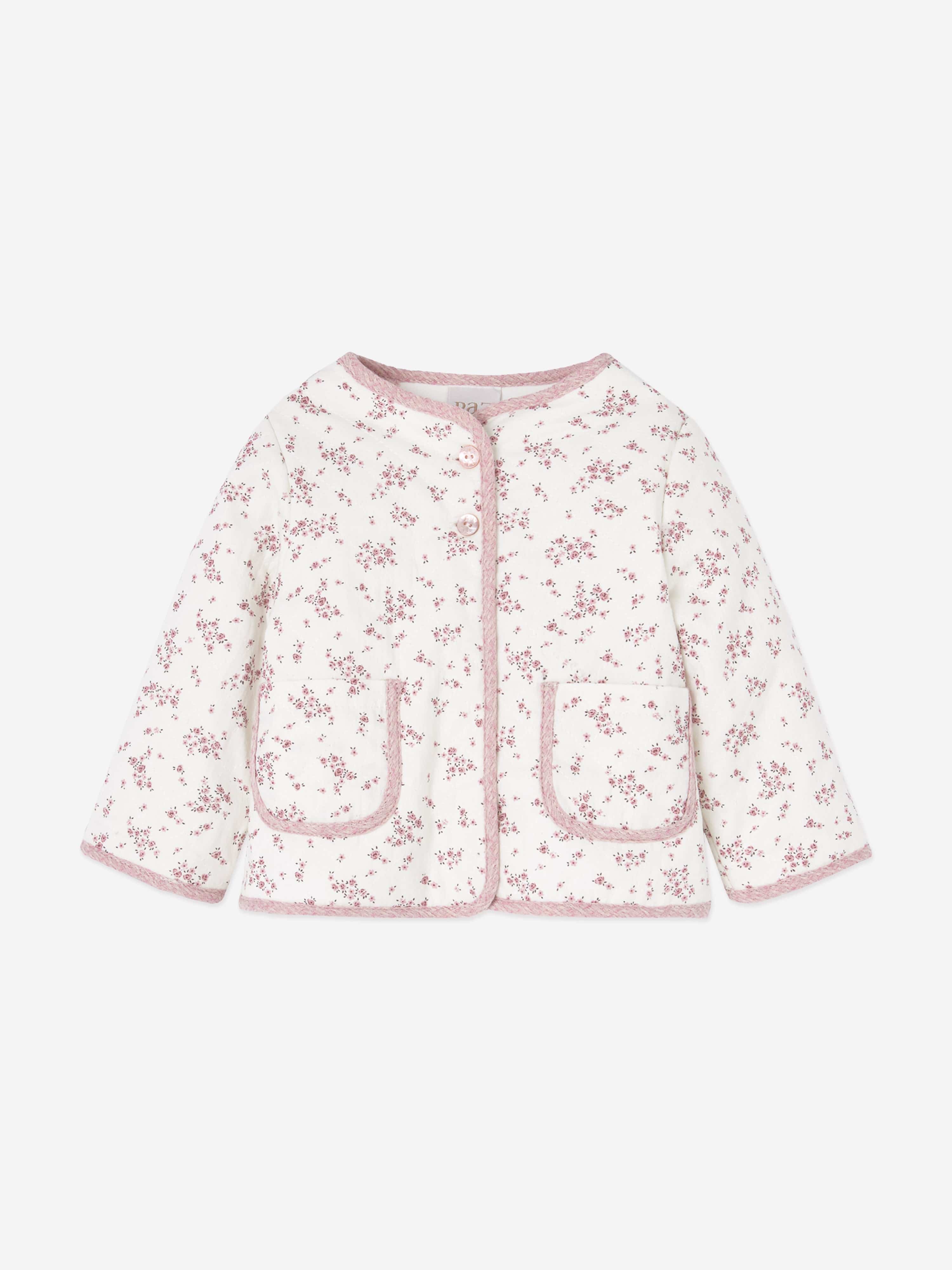 Paz Rodriguez Baby Girls Floral Jacket in White Outlet Store Cheap Online