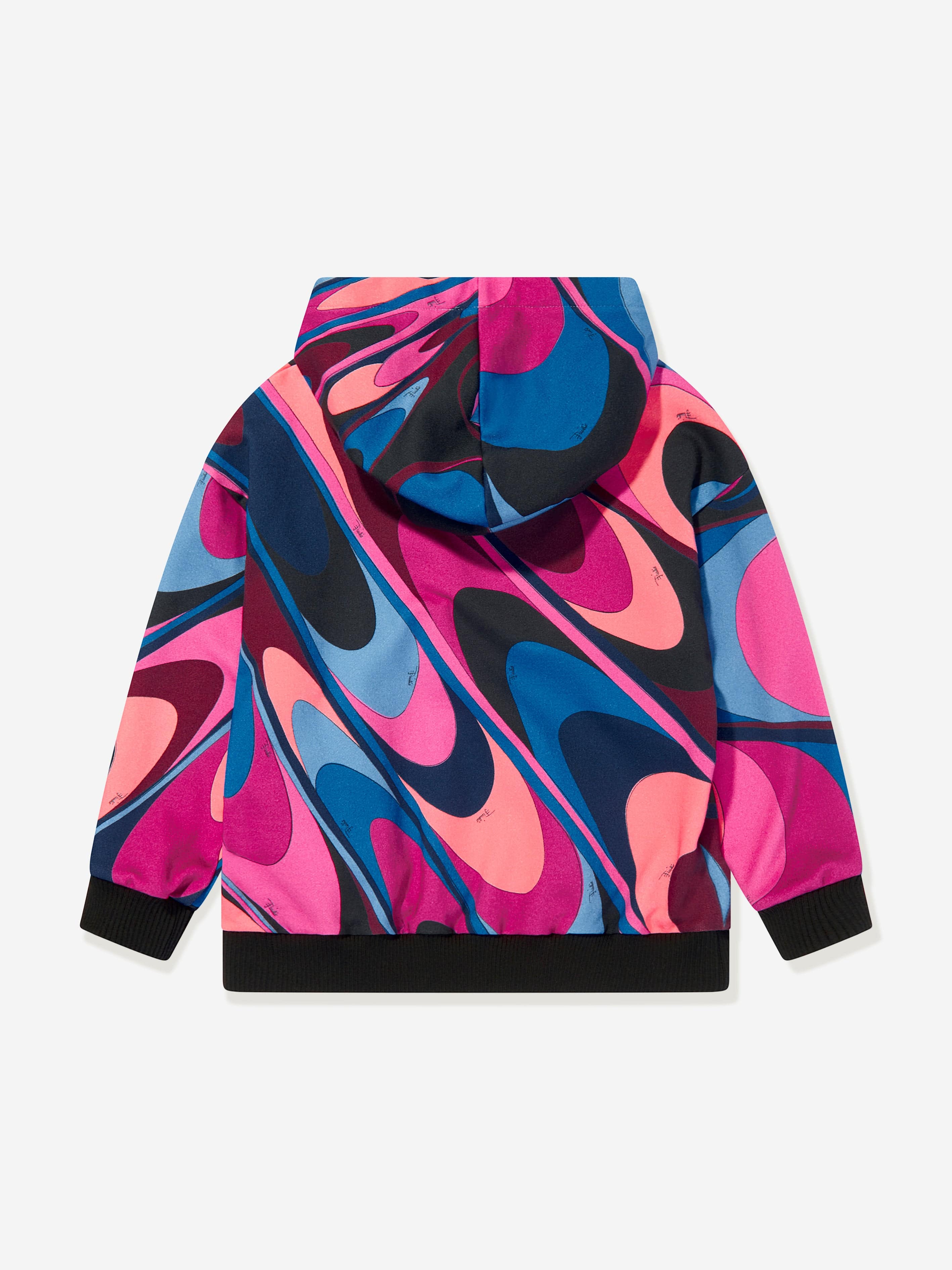 Pucci Girls Onde Print Hoodie in Multicolour Sale Clearance
