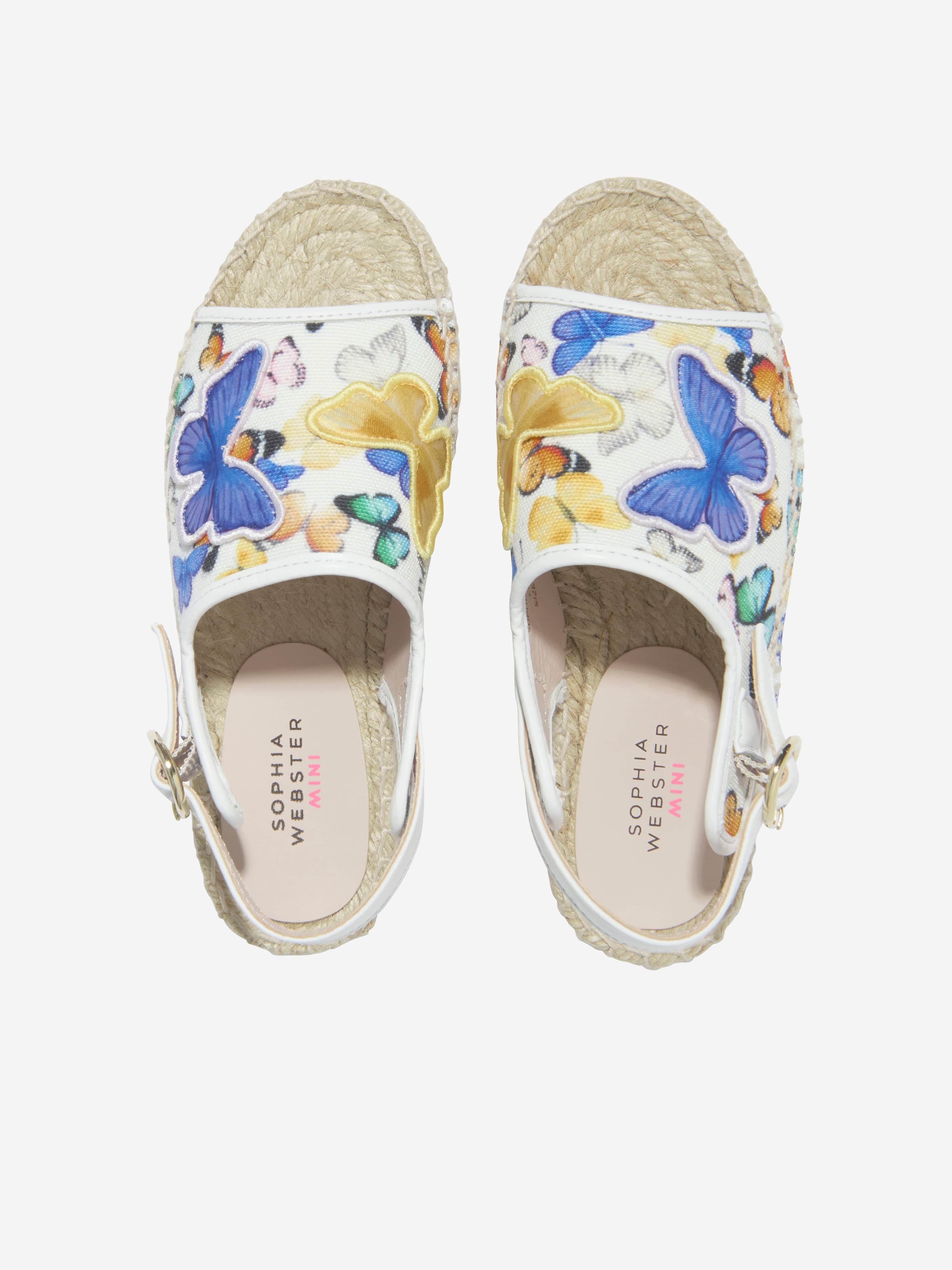 Sophia Webster Girls Riva Butterfly Espadrilles in White Clearance Cheapest Pice
