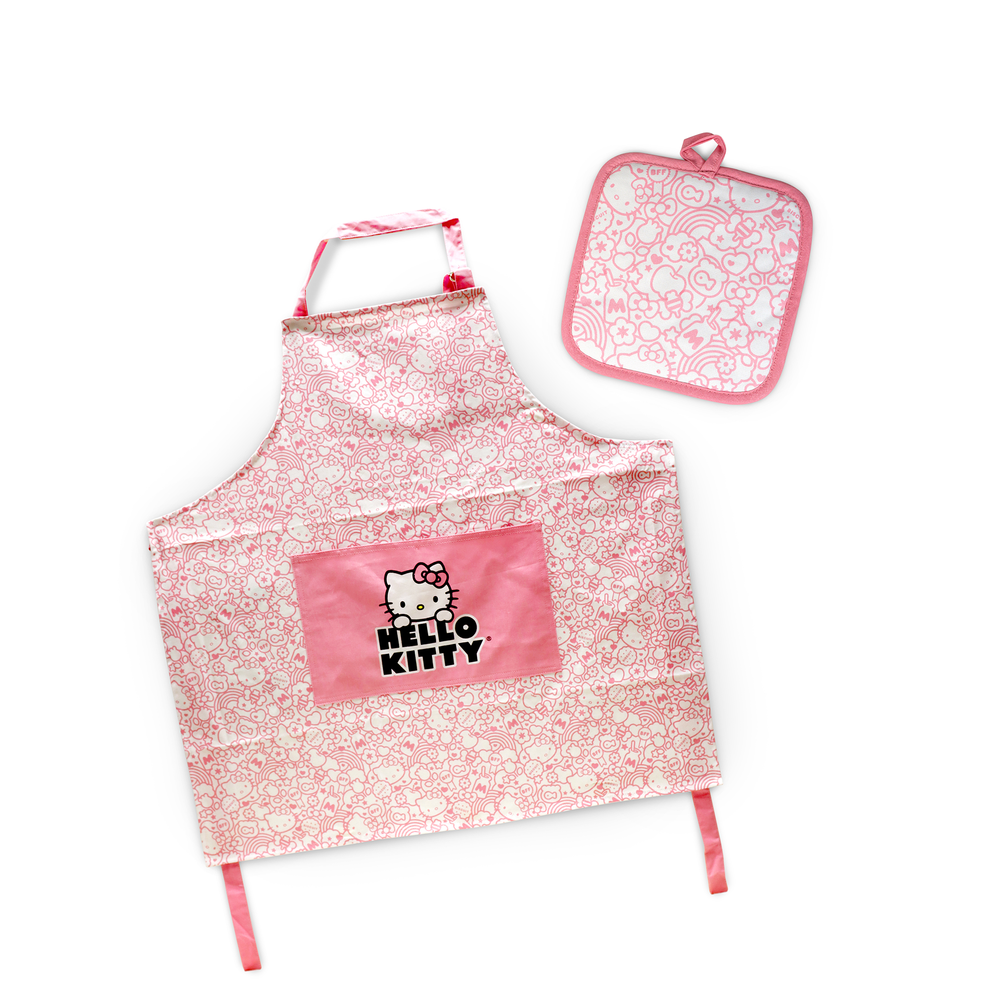 Hello Kitty Adult Apron and Potholder Set Extremely Cheap Pice