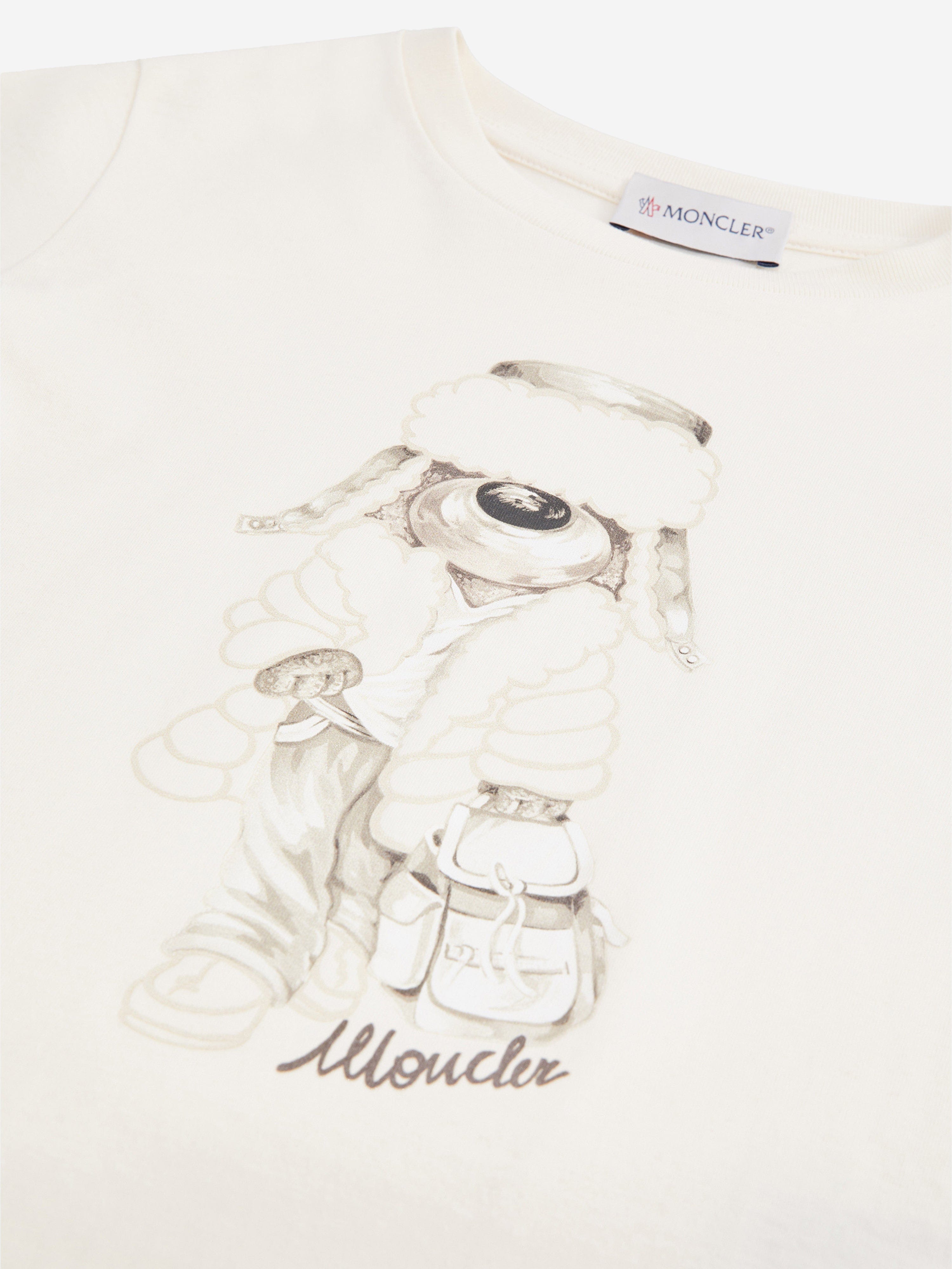 Moncler Enfant Girls Long Sleeve T-Shirt in Ivory Buy Cheap 2025
