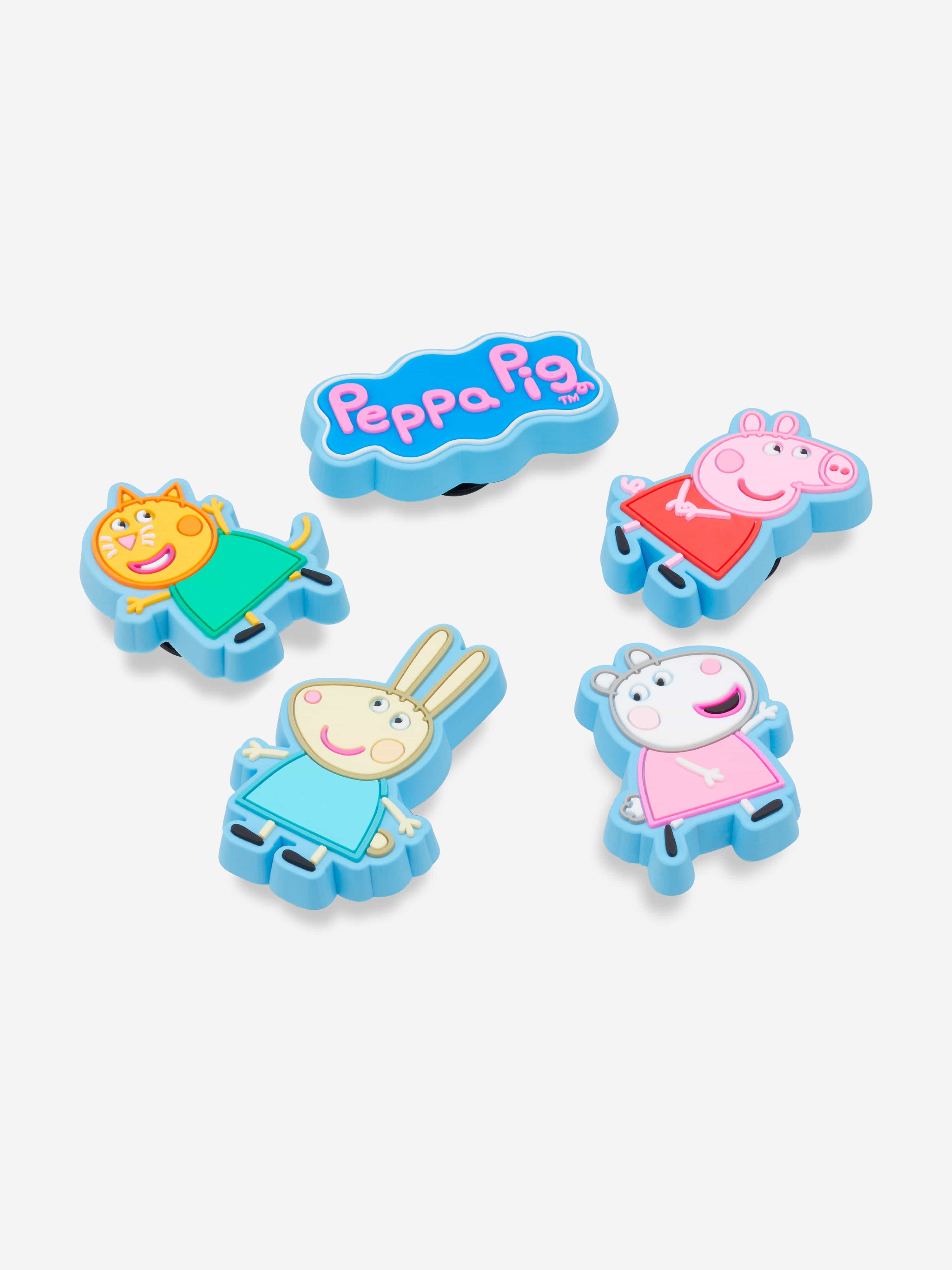 Crocs Kids Peppa Pig Jibbitz Charm 5 Pack in Multicolour Sale Best Seller