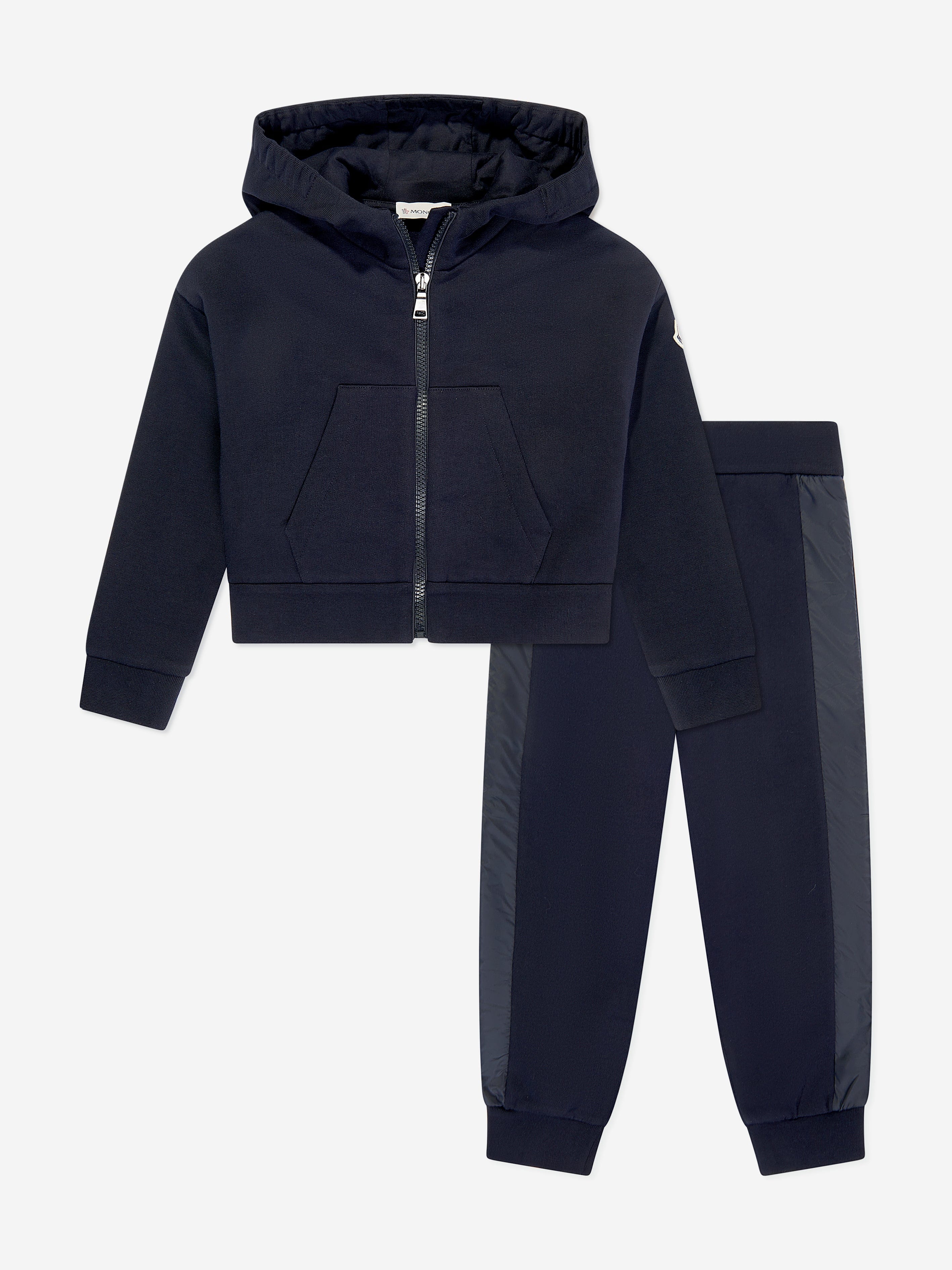 Moncler Enfant Girls Logo Tracksuit in Navy Deals Online